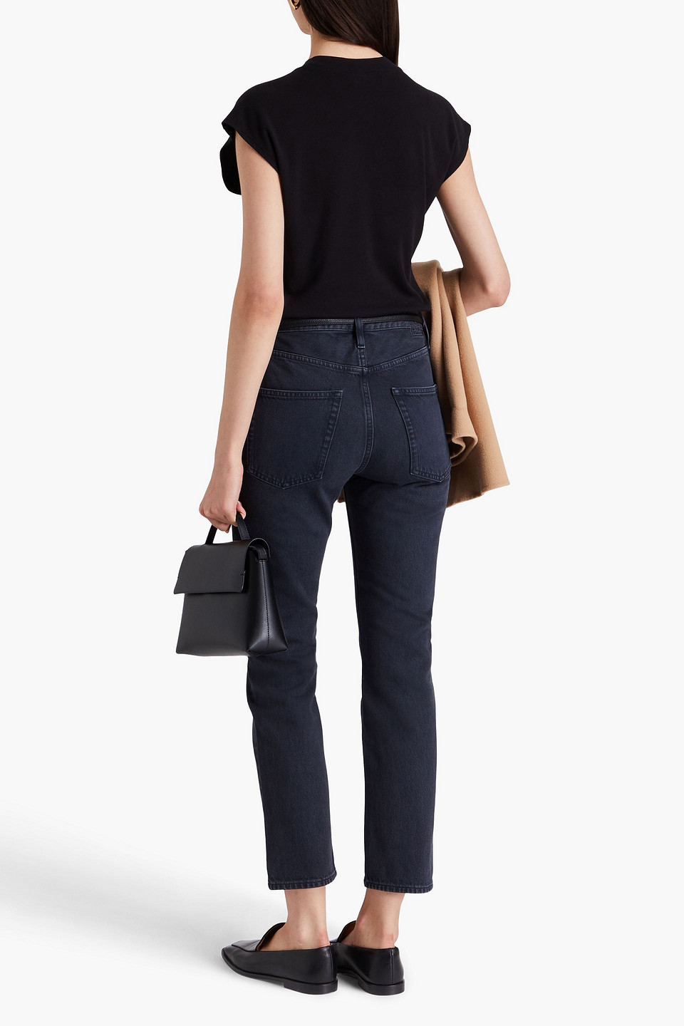 Totême High-rise Straight-leg Jeans In Black