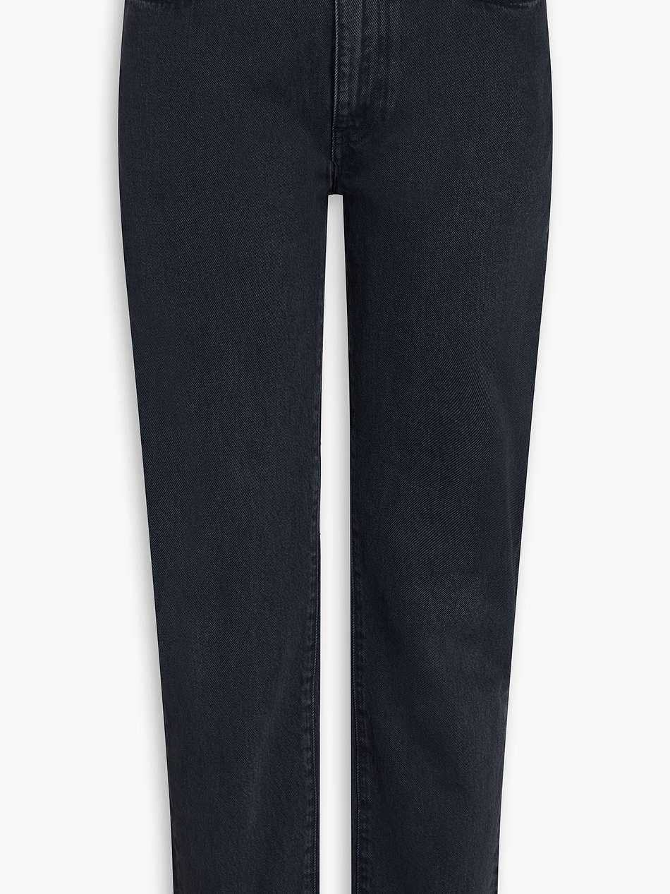 high-rise straight-leg jeans