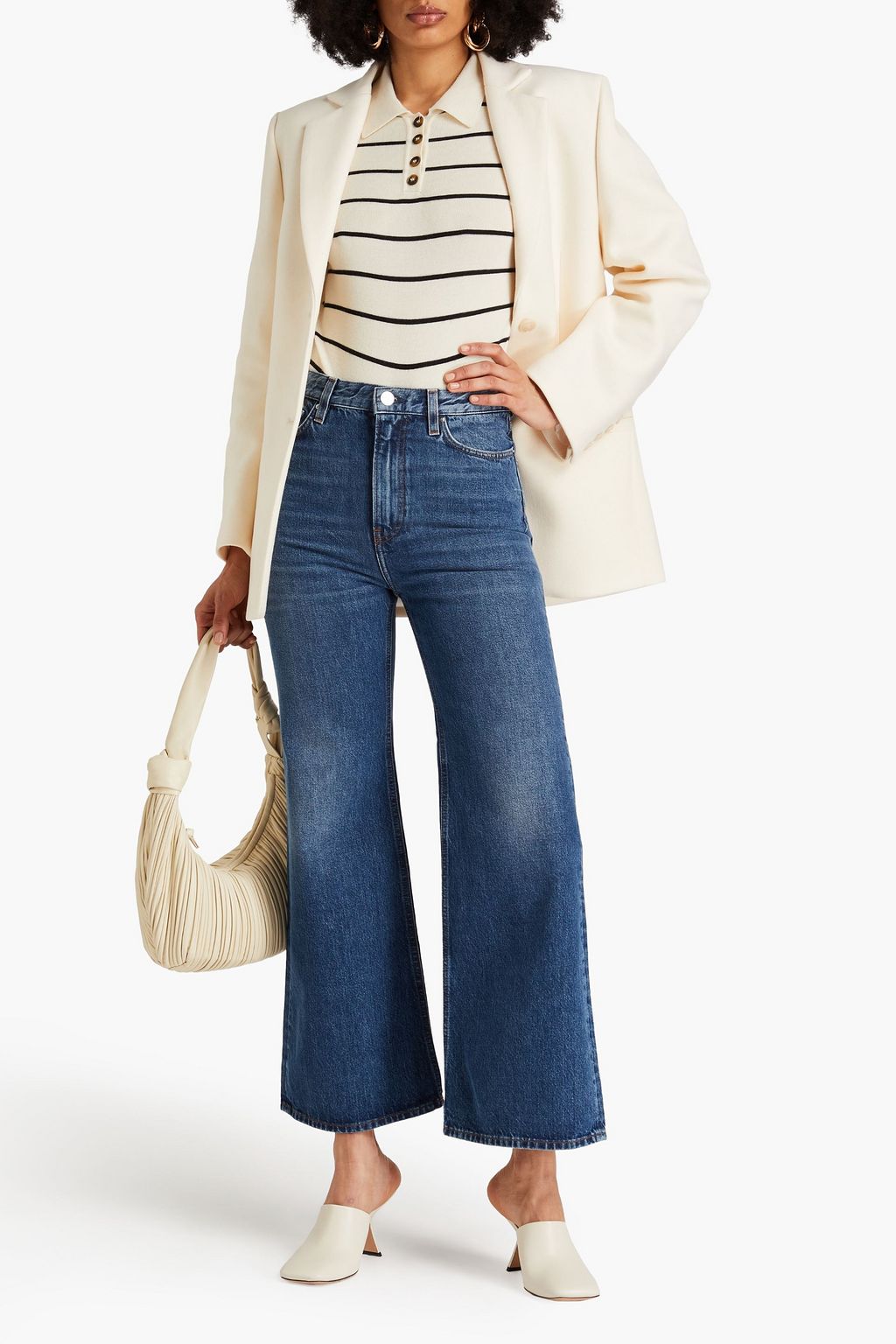 TOTEME High-rise wide-leg jeans