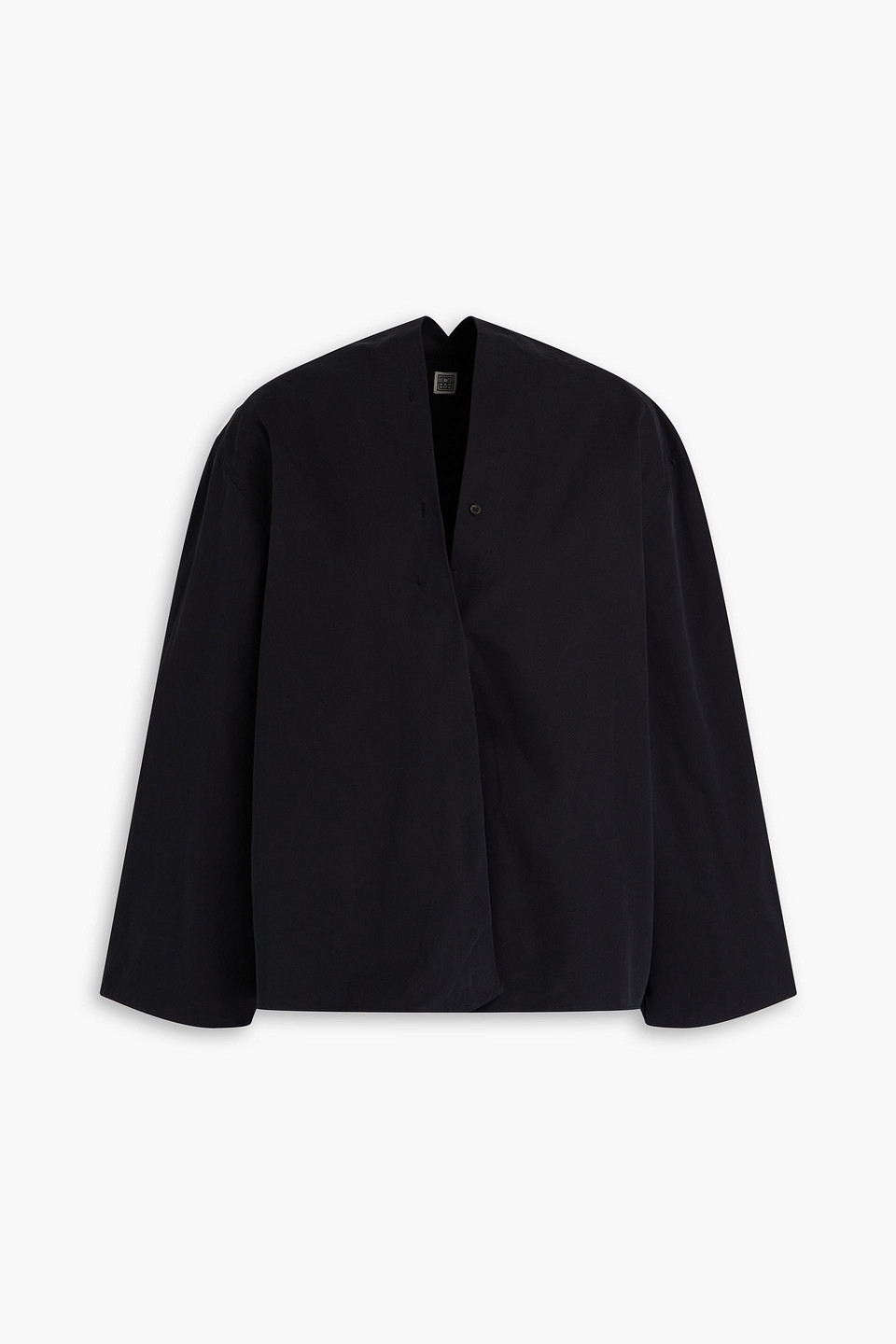Totême Cotton-poplin Top In Black