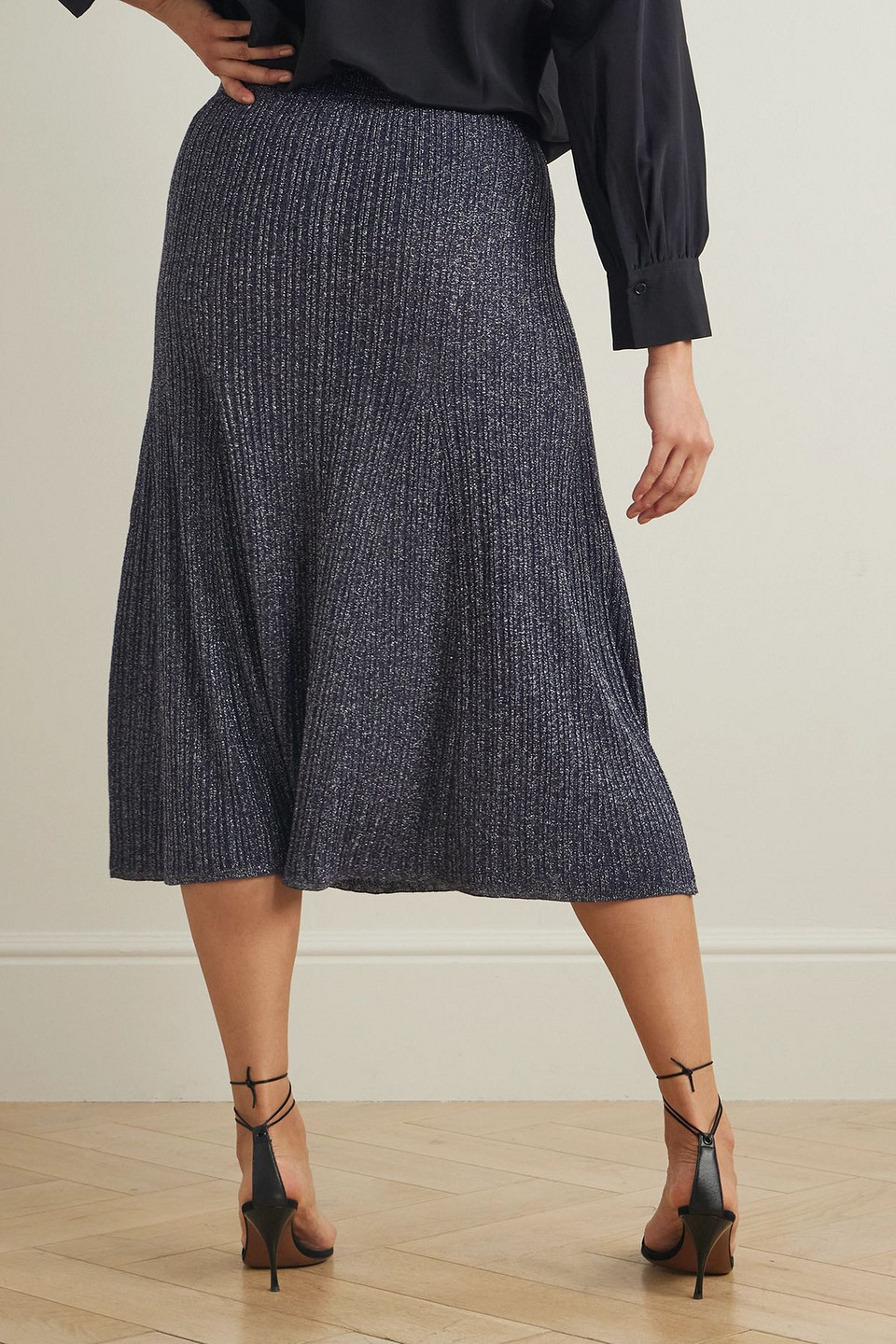  Joseph - Midirock Aus Lurex® Mit Falten - Blau - Xs 