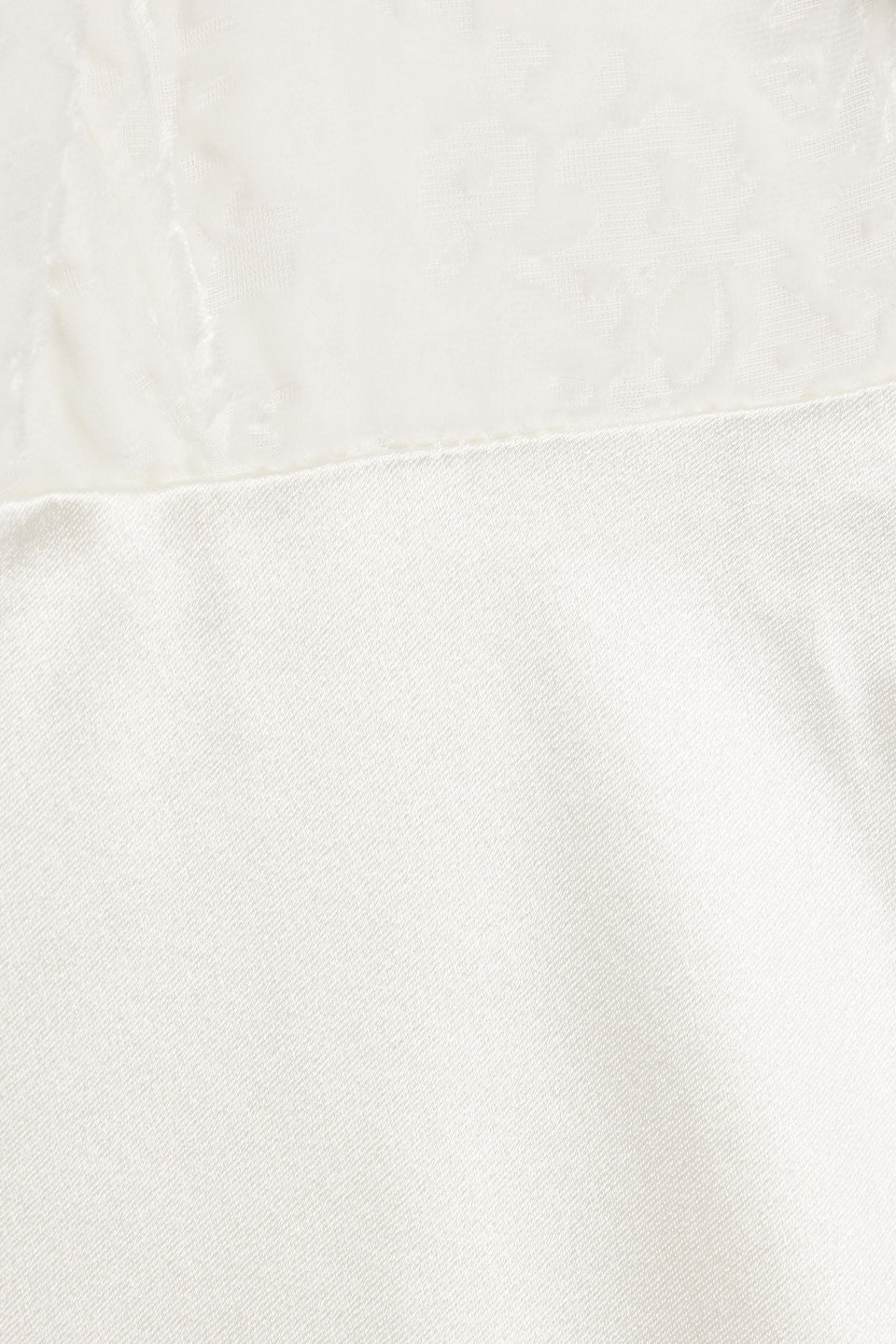 Rixo London Gio Velvet-paneled Silk-satin Midi Dress In Ivory