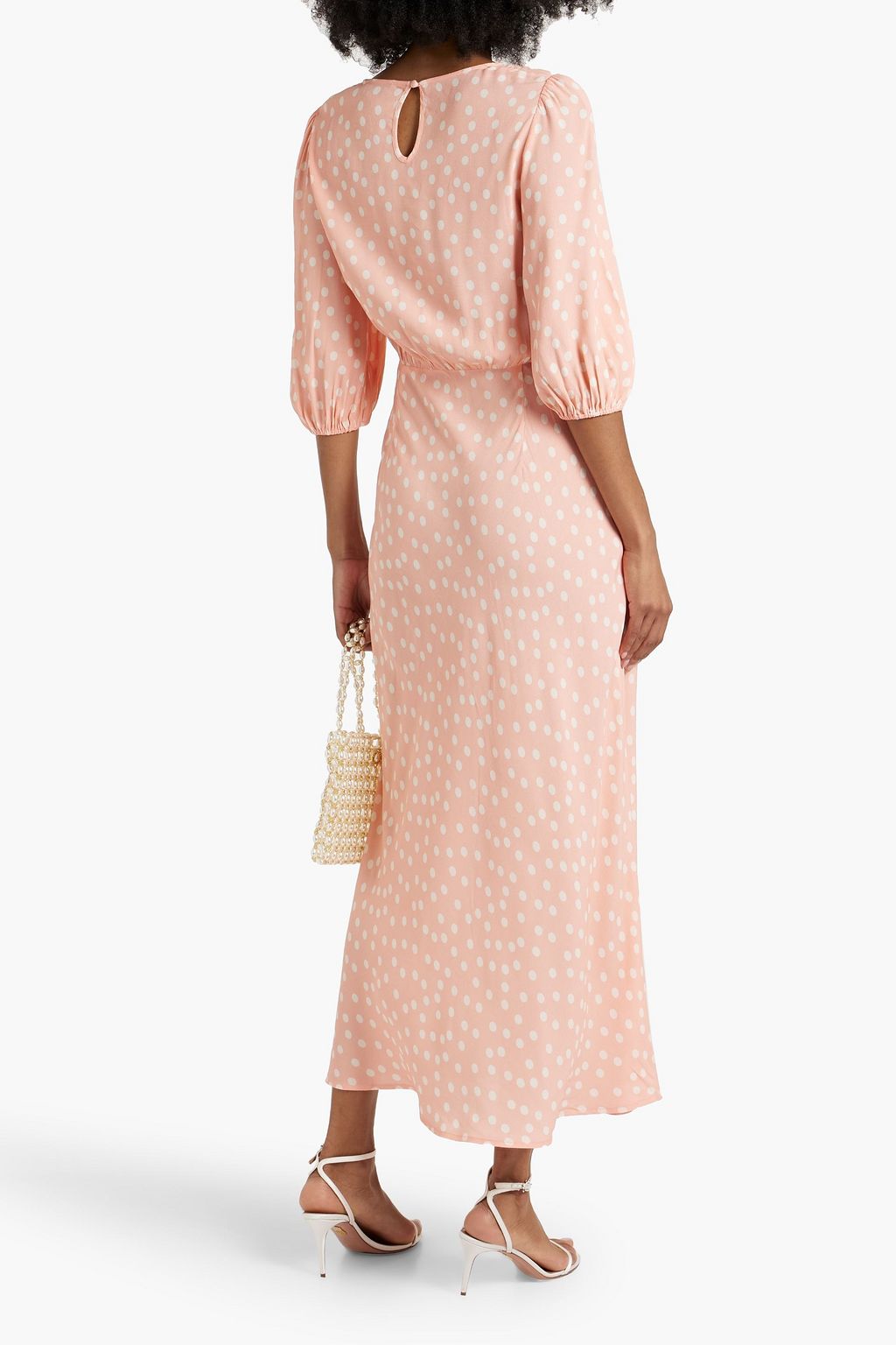 RIXO Flavia polka-dot crepe midi dress