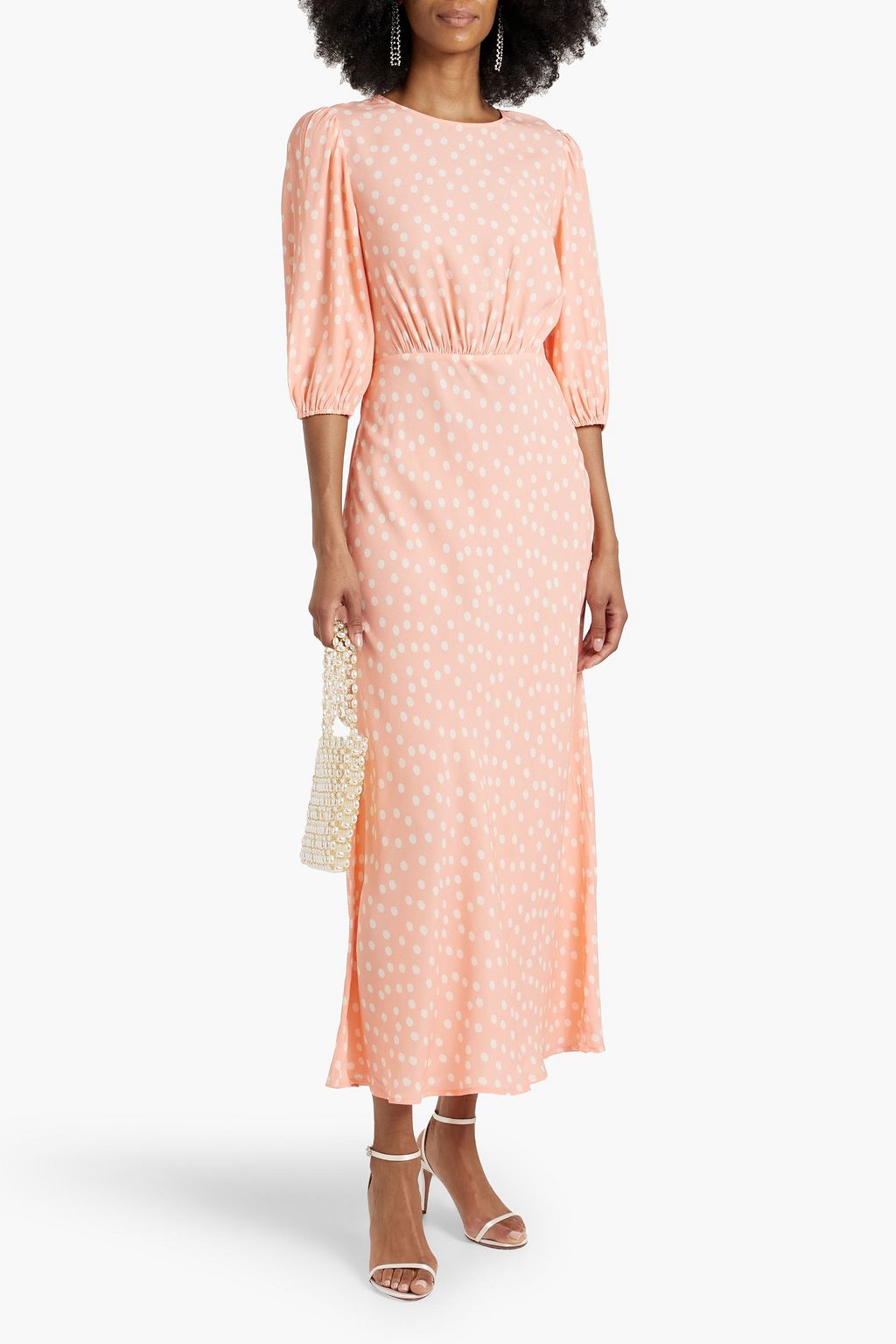 RIXO Flavia polka-dot crepe midi dress