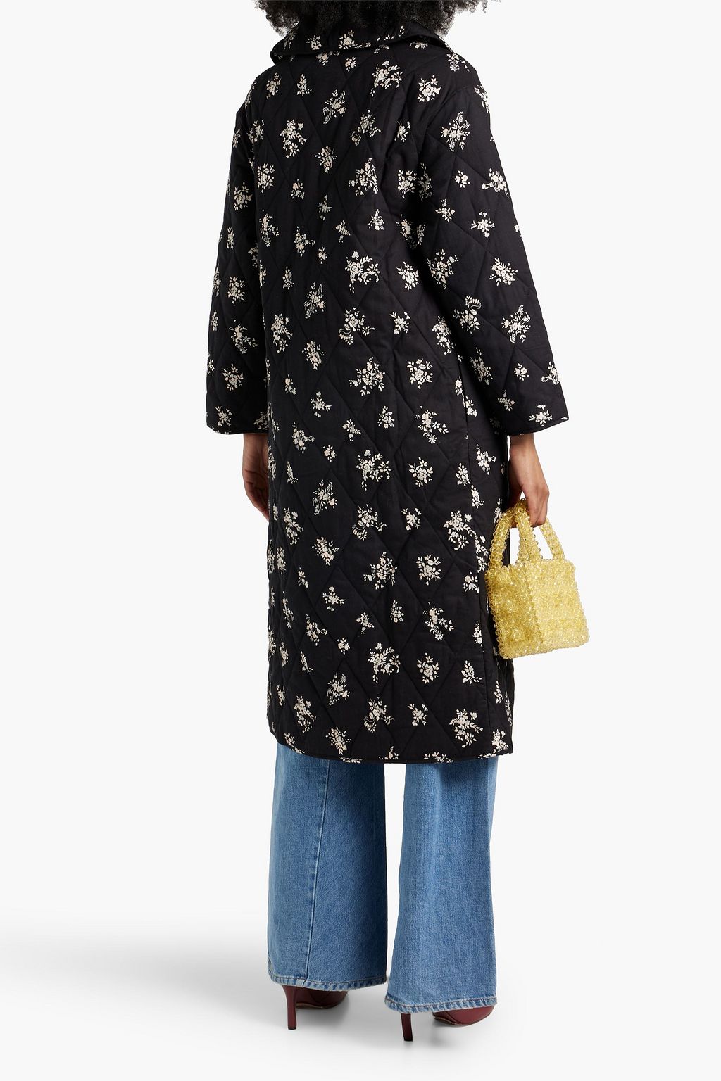 RIXO Cleo quilted floral-print cotton coat