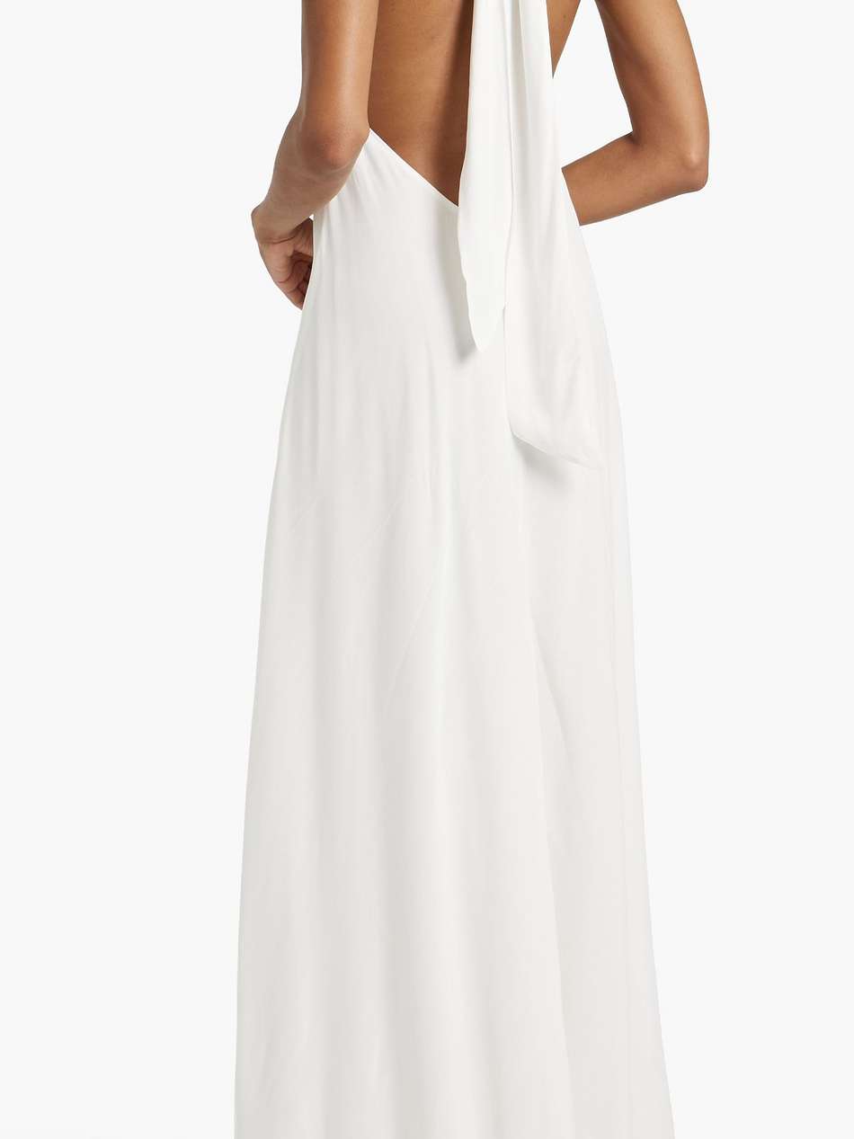 jordyn open-back satin-crepe halterneck maxi dress