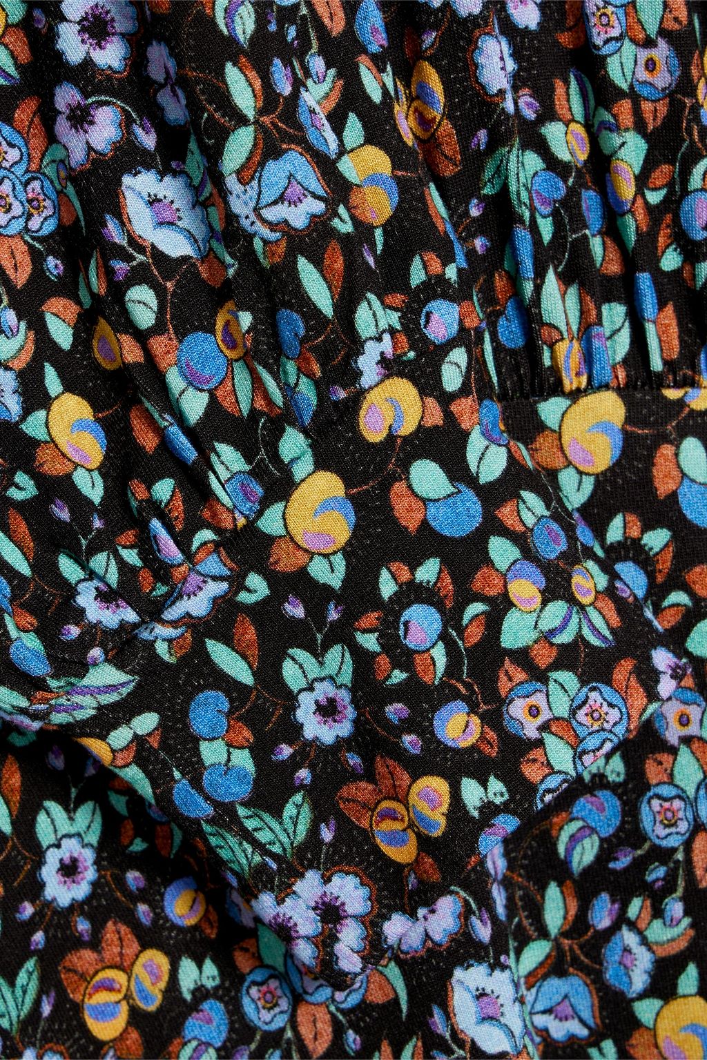 RIXO Marina floral-print jersey turtleneck midi dress