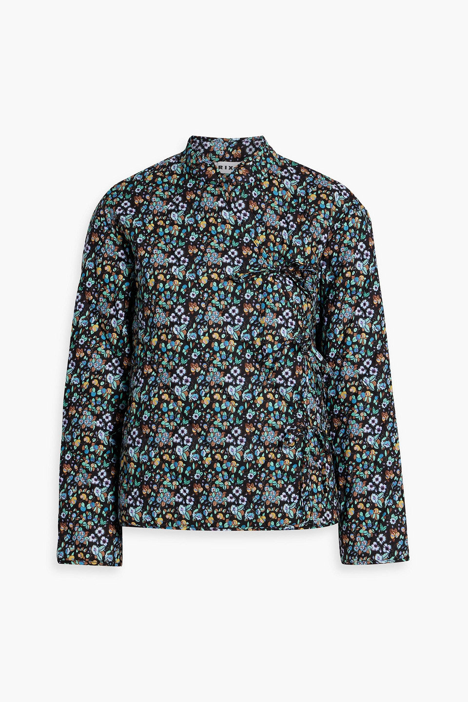 Rixo London Rhae Quilted Floral-print Cotton Jacket In Black