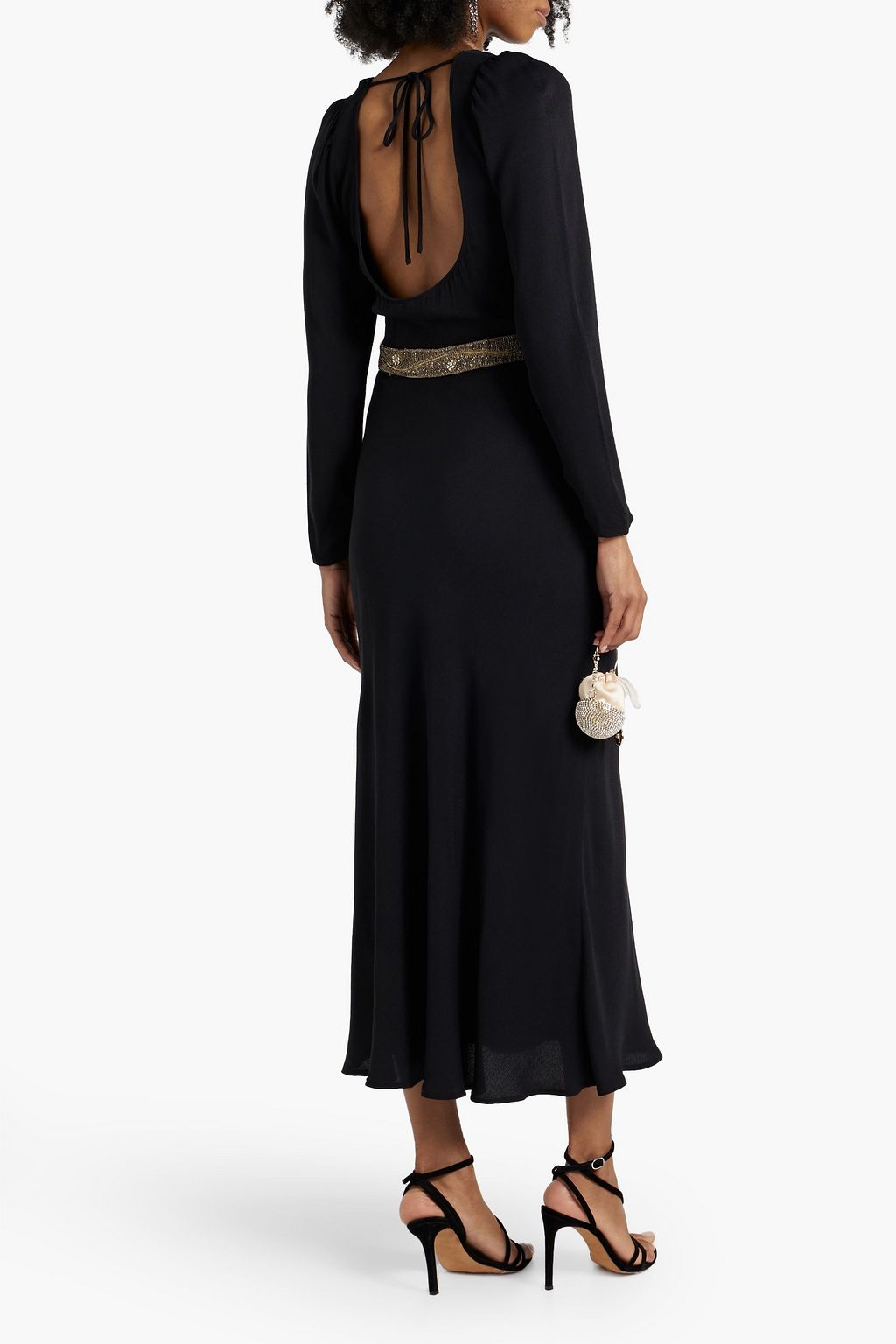 RIXO Elena cutout embellished crepe midi dress