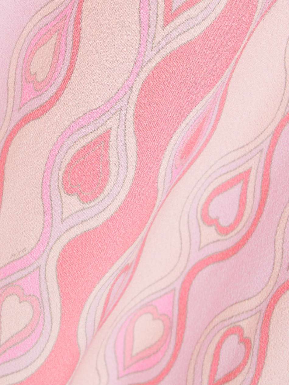 steph gathered printed crepe midi dress