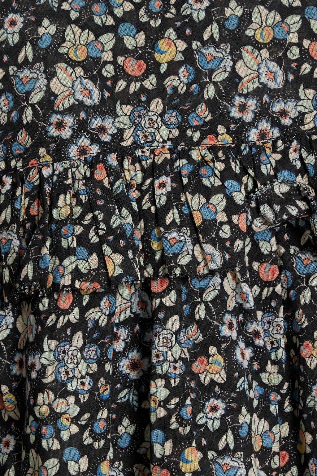 RIXO Lucinda floral-print cotton-voile blouse