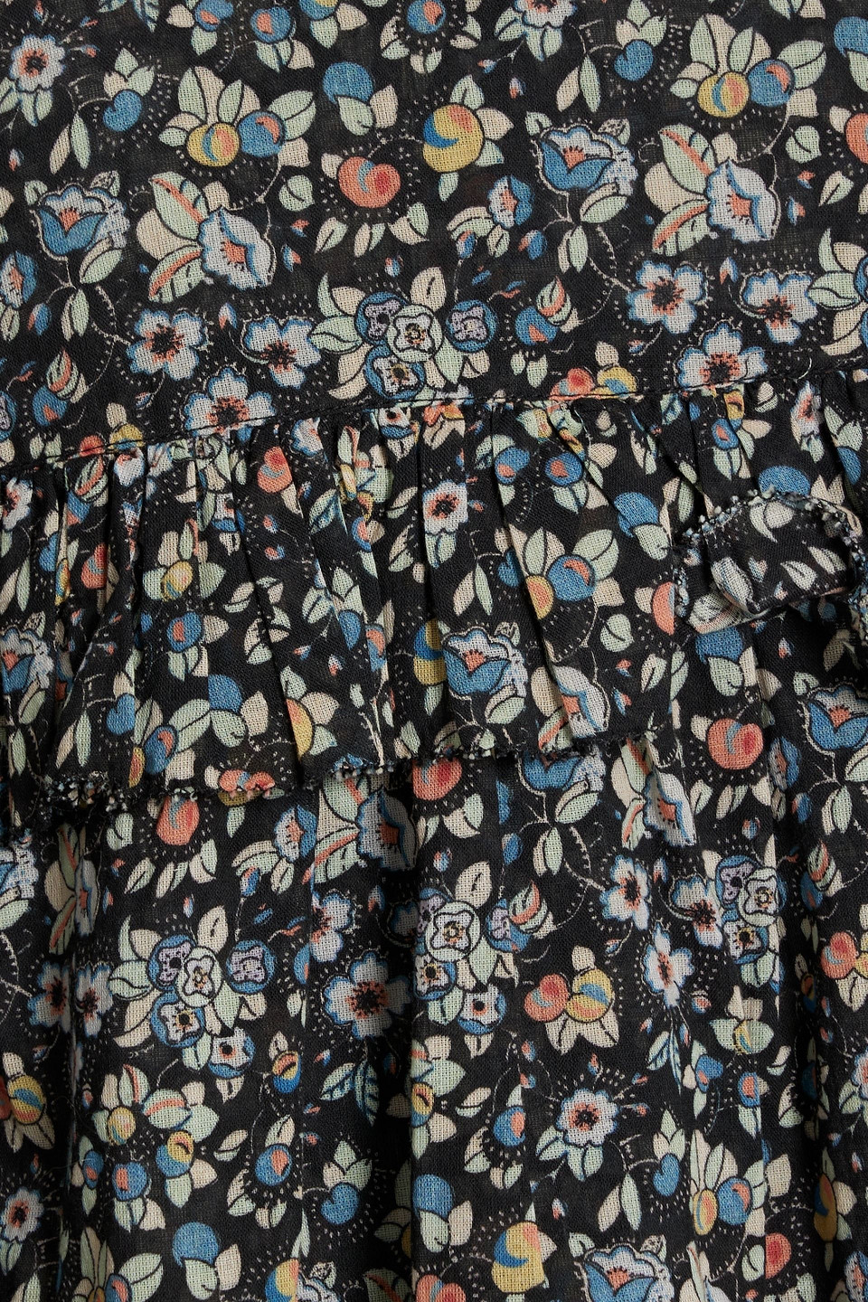 Rixo London Lucinda Floral-print Cotton-voile Blouse In Black