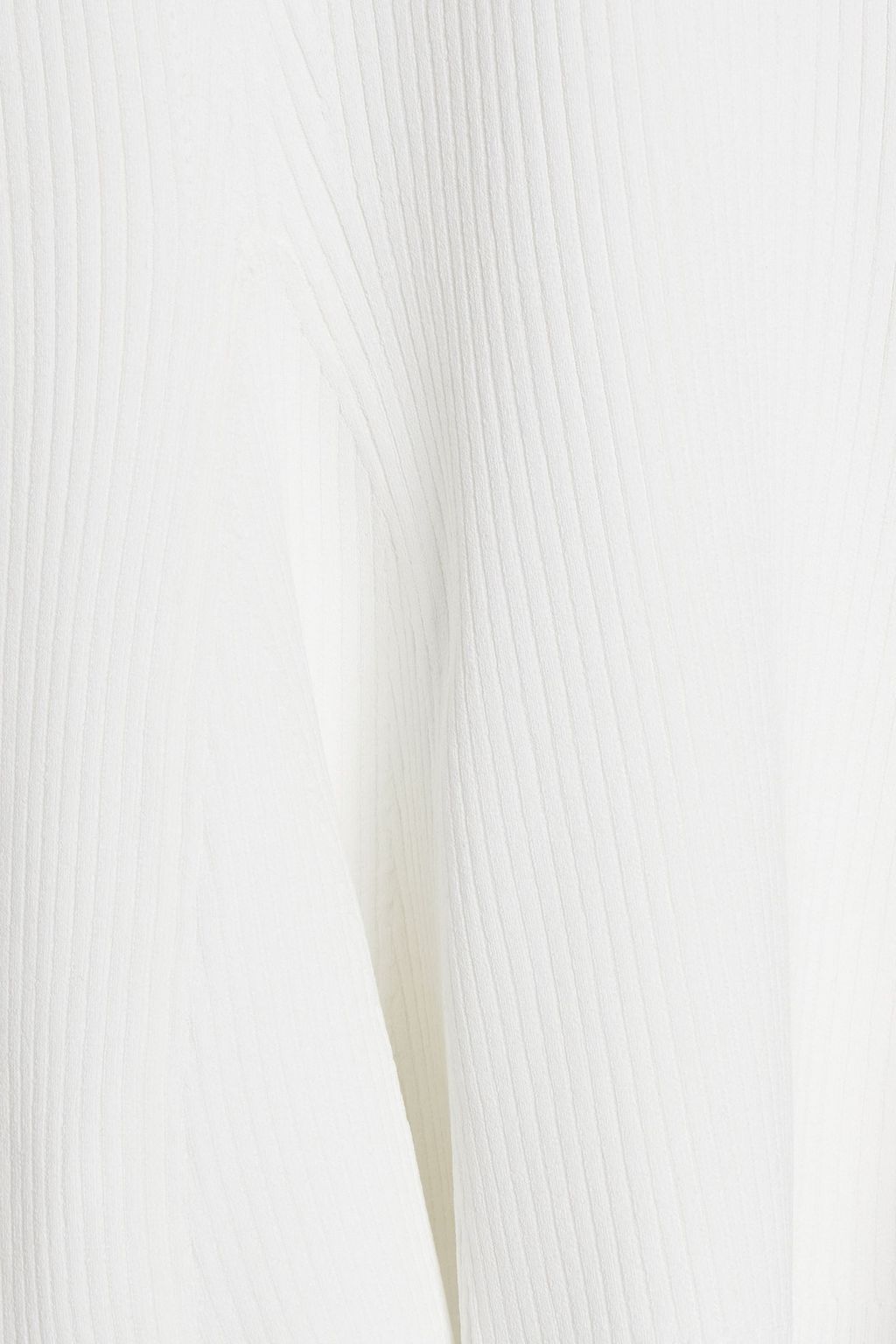 ANOTHER TOMORROW Ribbed-knit peplum top