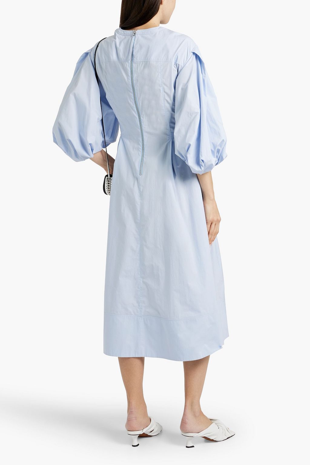 ANOTHER TOMORROW Cotton-poplin midi dress