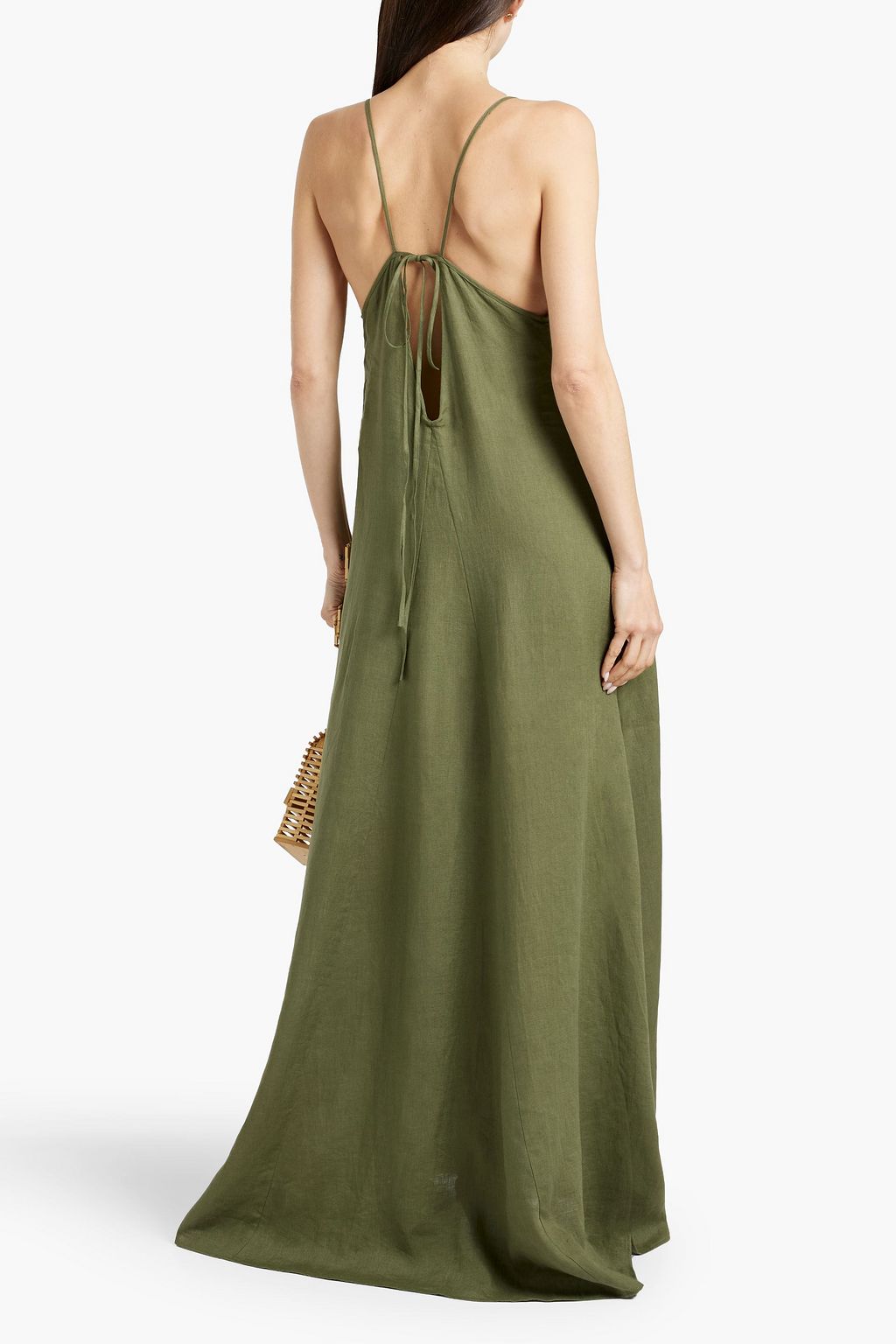 ANOTHER TOMORROW Maxikleid aus Leinen