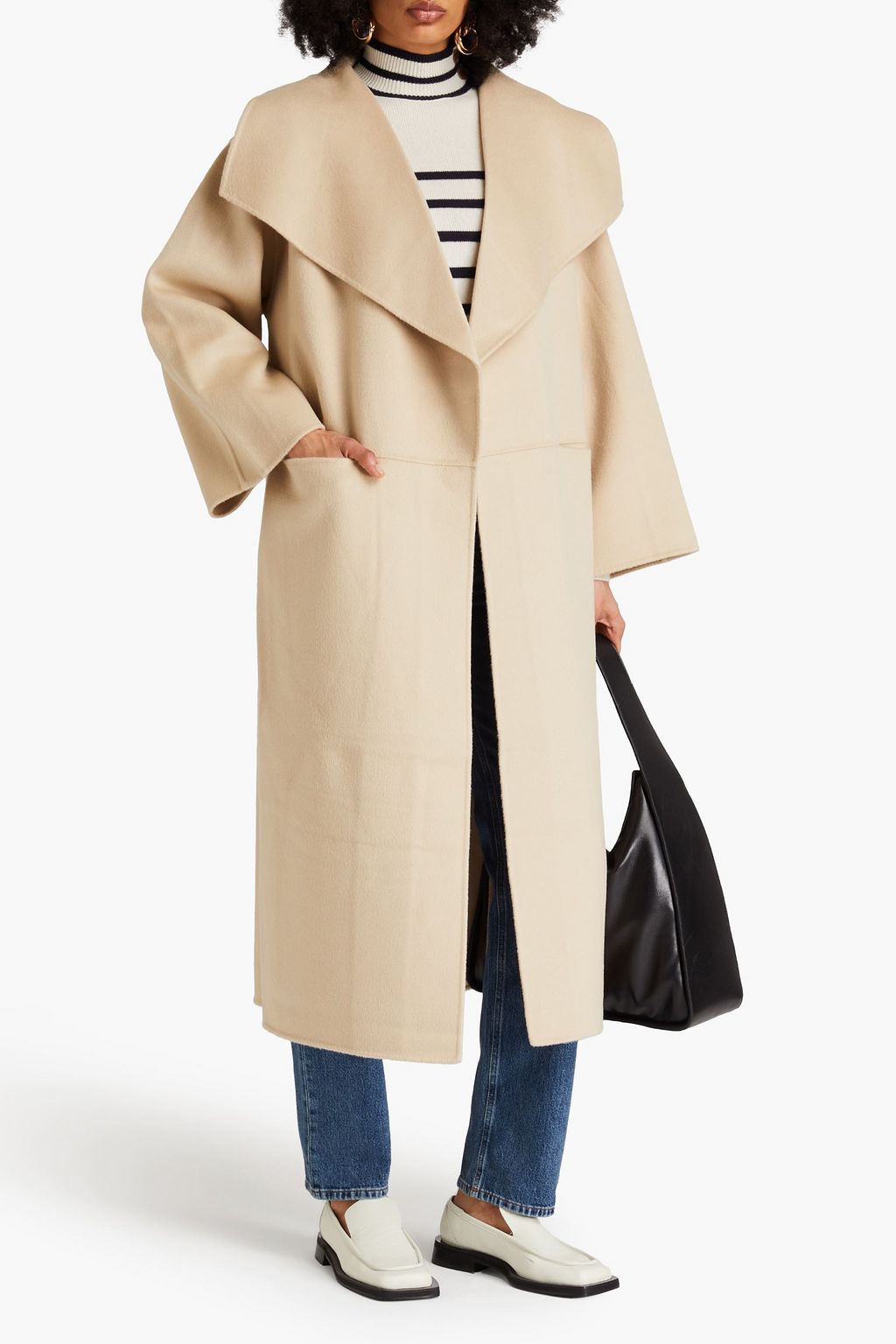 TOTEME Brushed wool and cashmere-blend felt coat