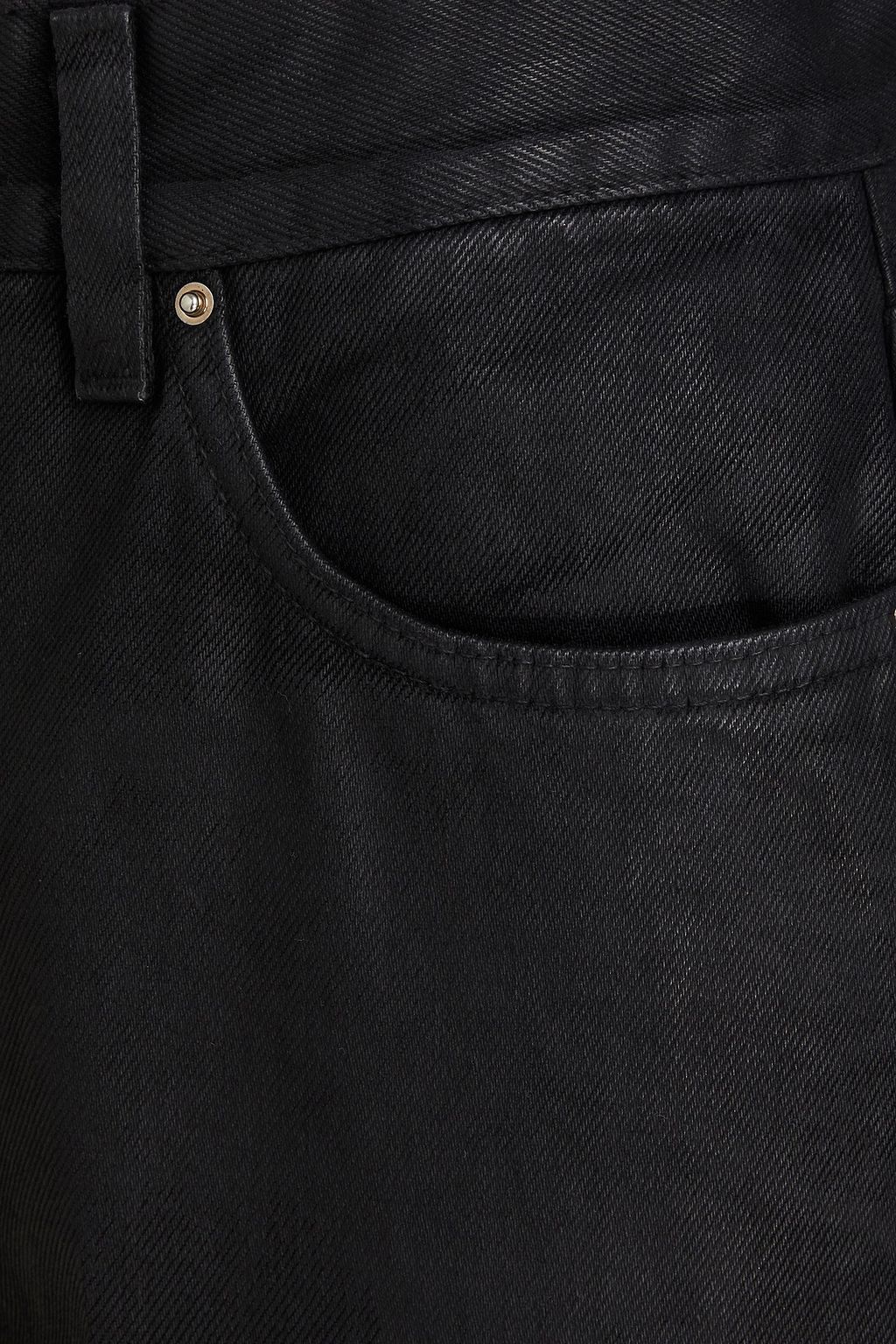 TOTEME Coated high-rise tapered jeans