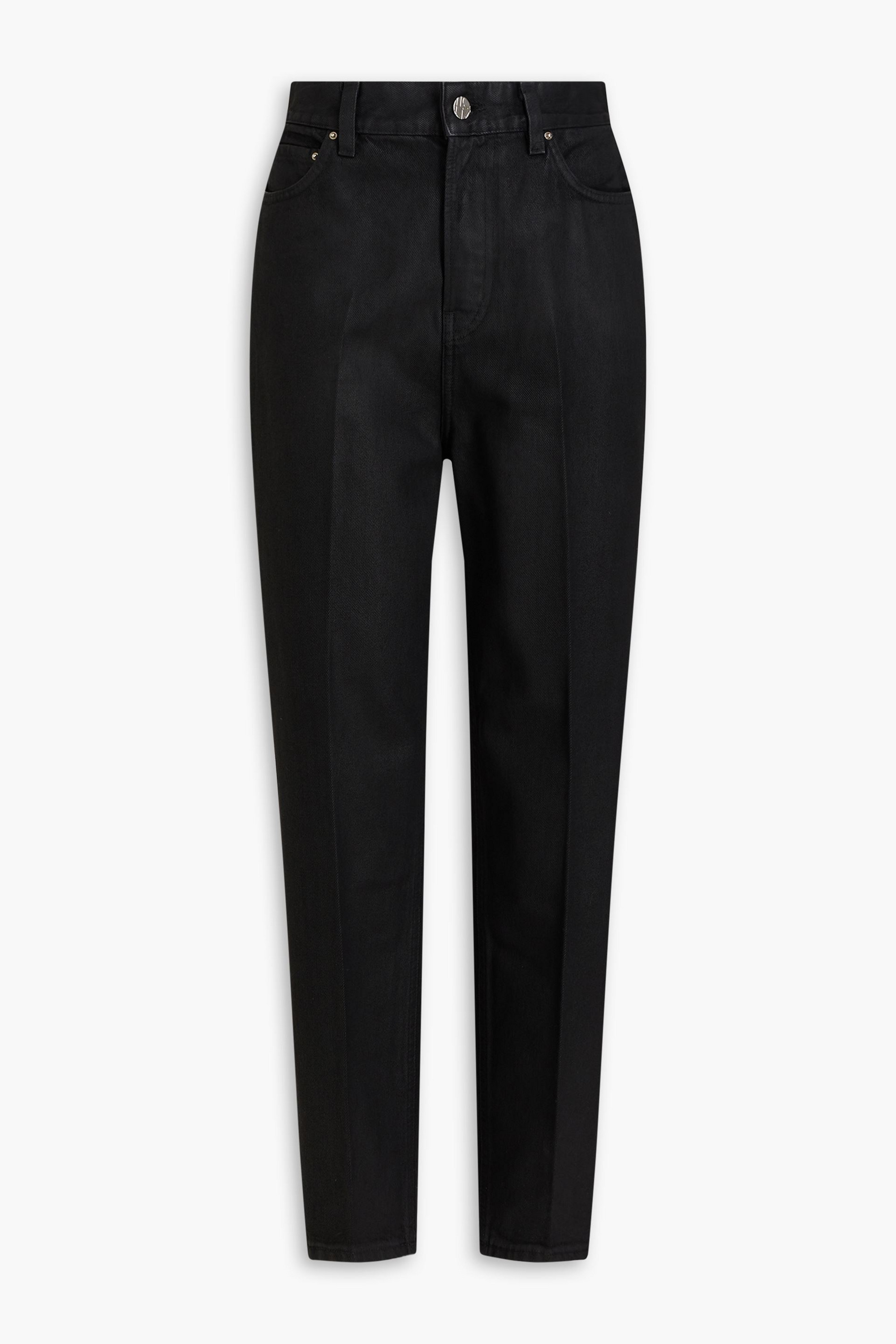 TOTEME Coated high-rise tapered jeans