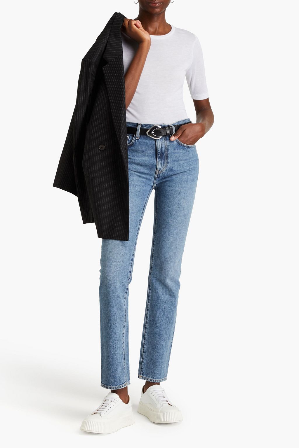TOTEME High-rise straight-leg jeans