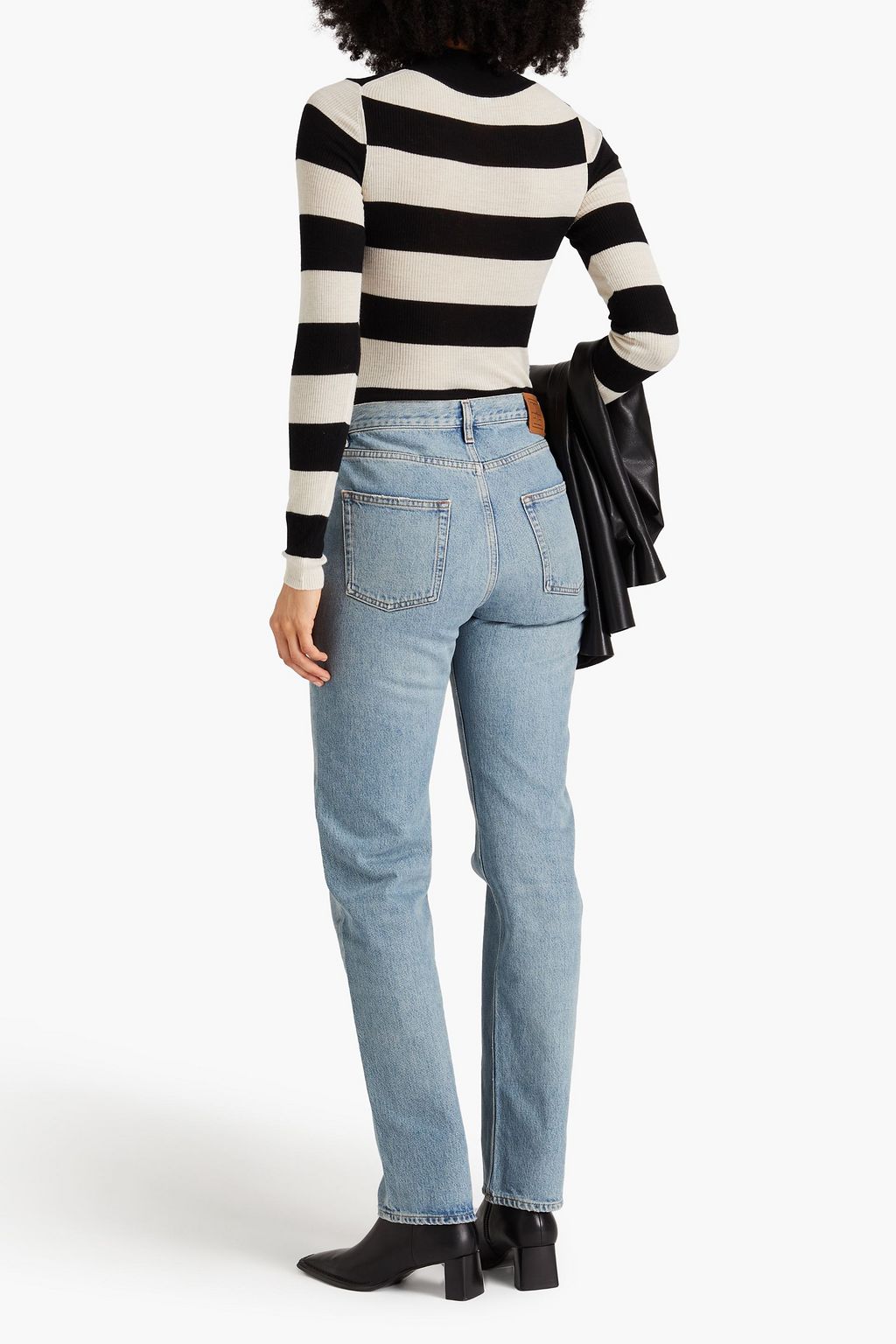 TOTEME Hoch sitzende Boyfriend-Jeans in Distressed-Optik