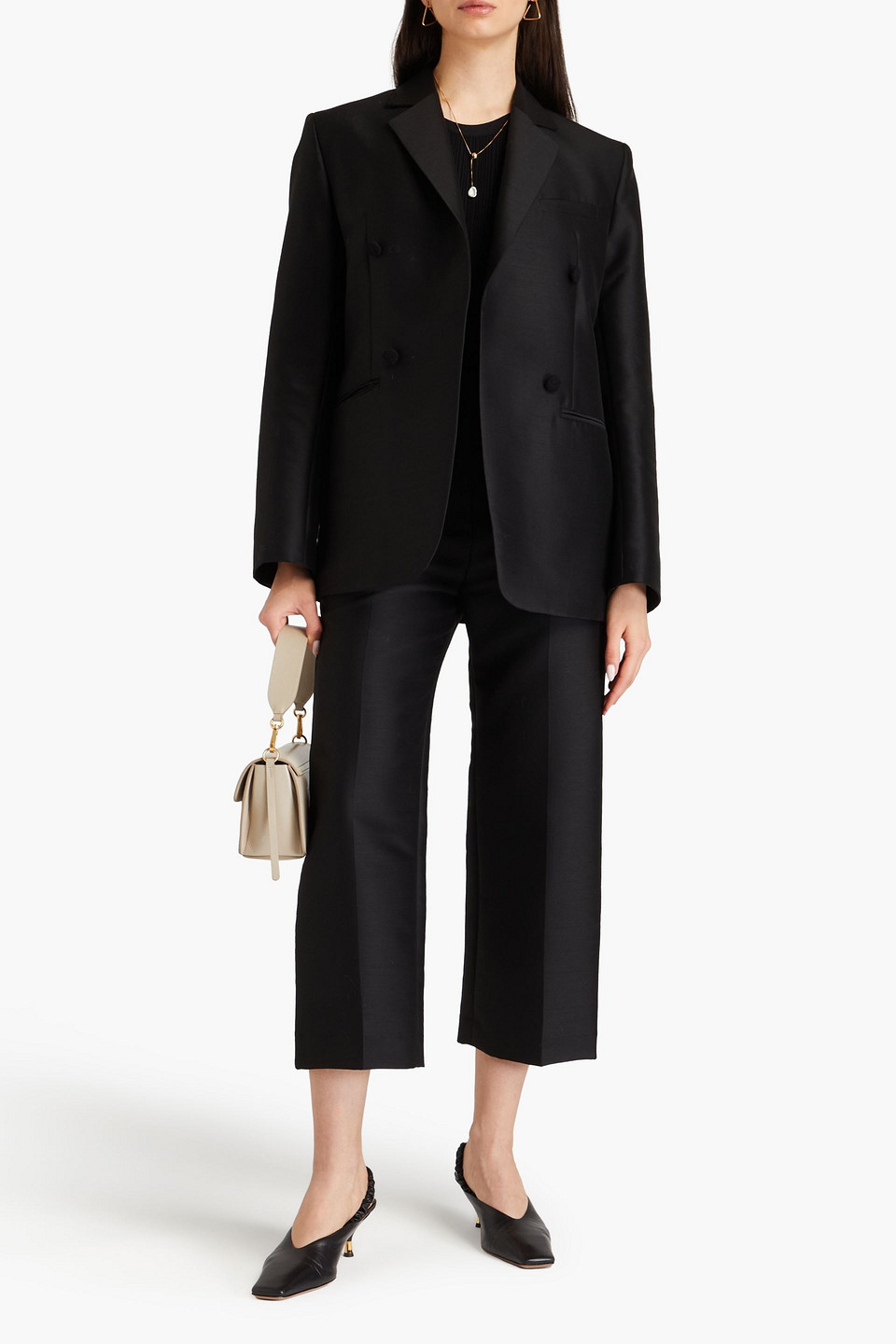 Totême Taffeta Blazer In Black