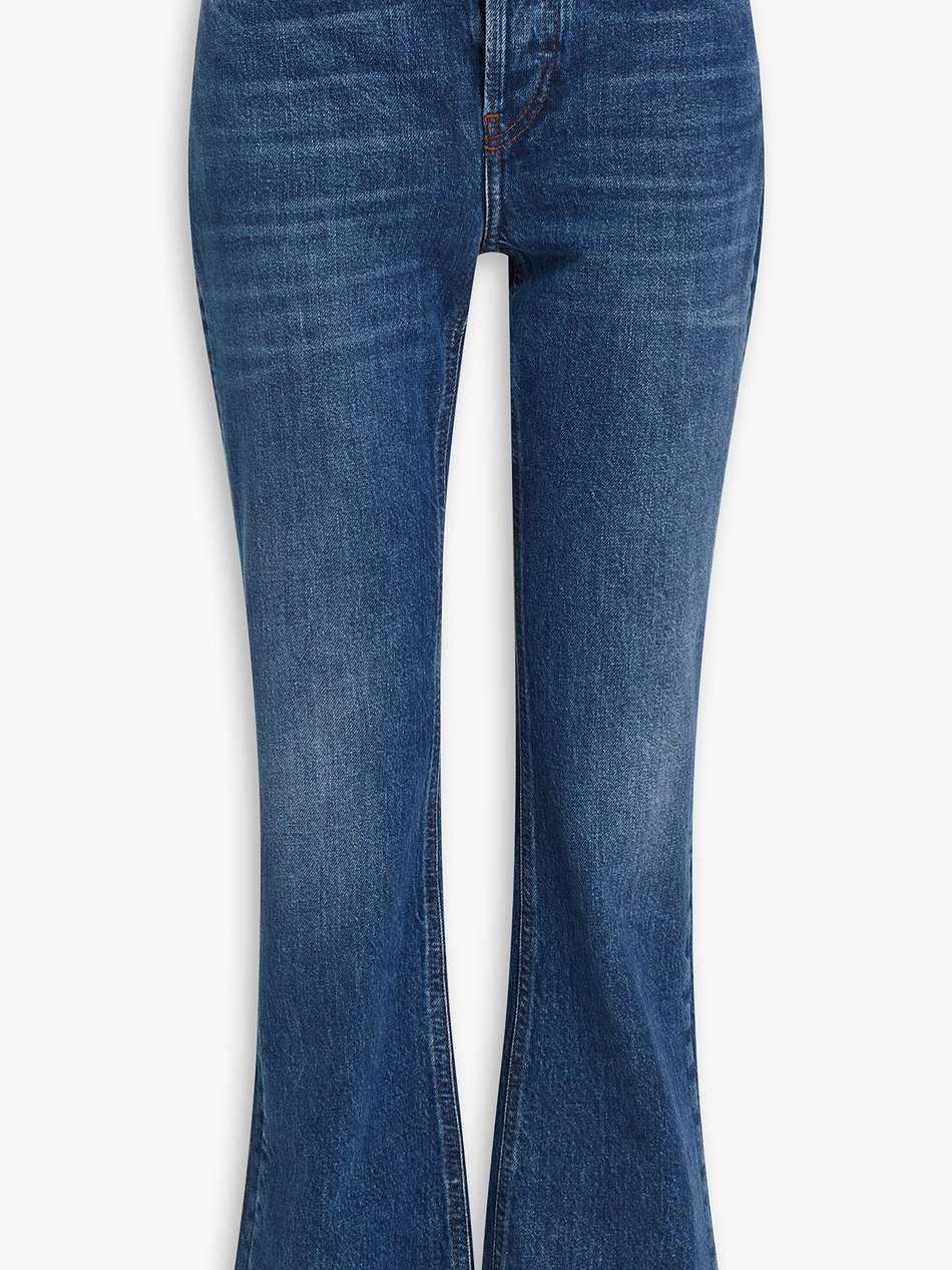 high-rise kick-flare jeans