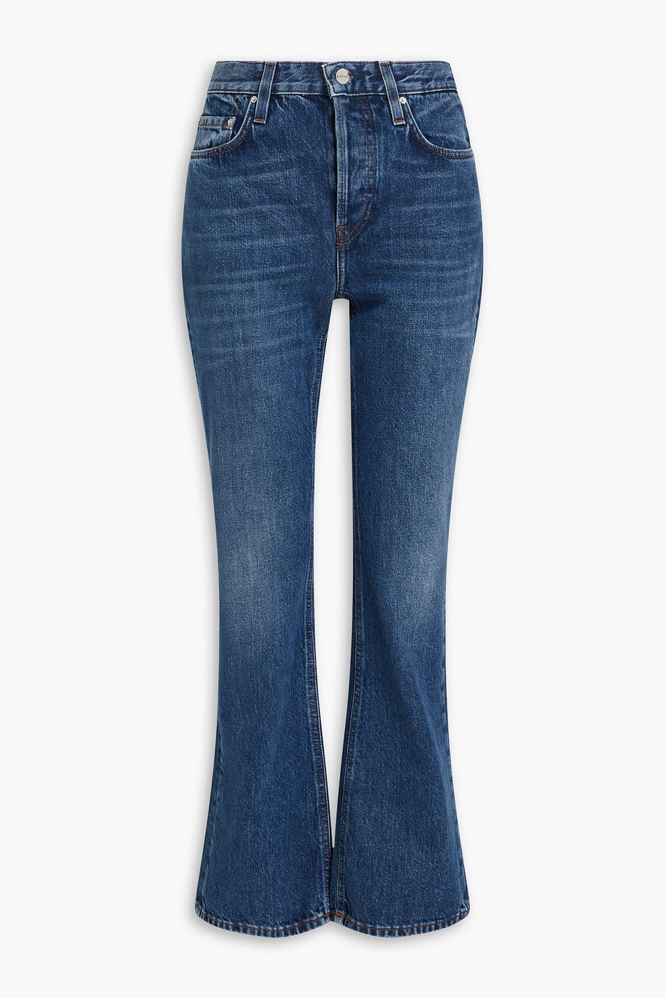 Totême High-rise Flared Jeans In Mid Denim
