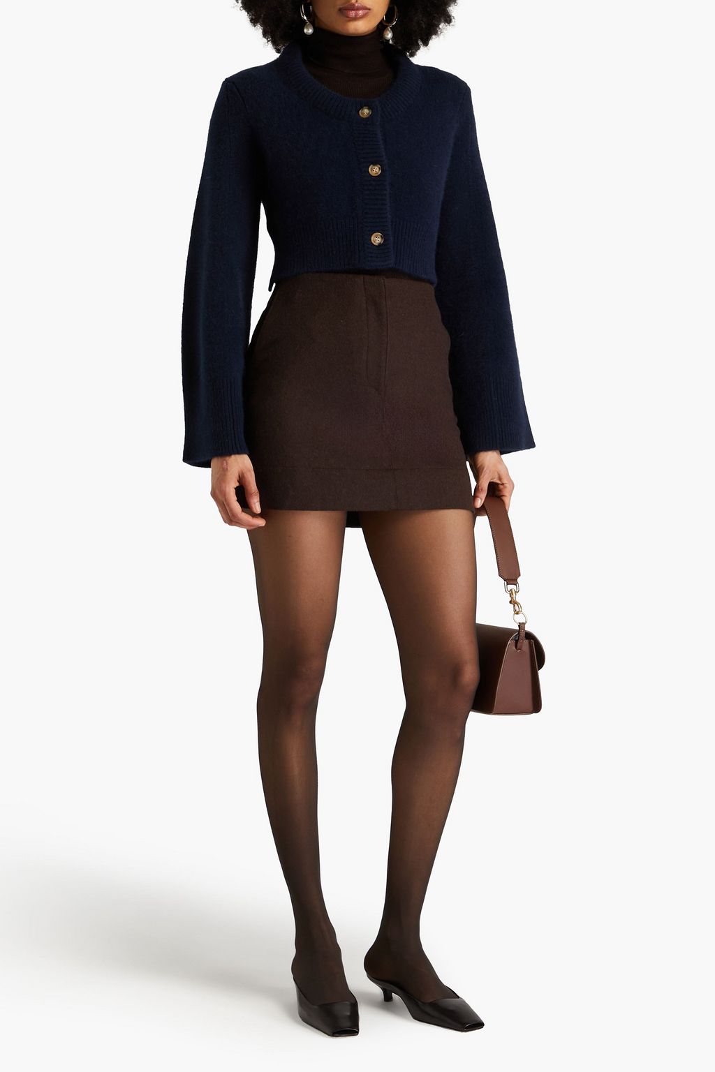 LOULOU STUDIO Cropped wool-blend cardigan