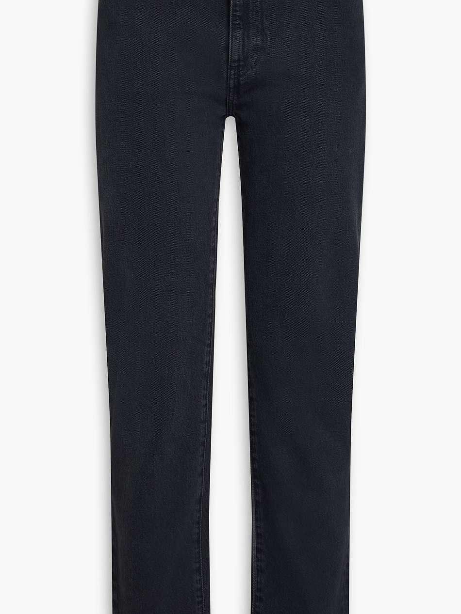 high-rise straight-leg jeans