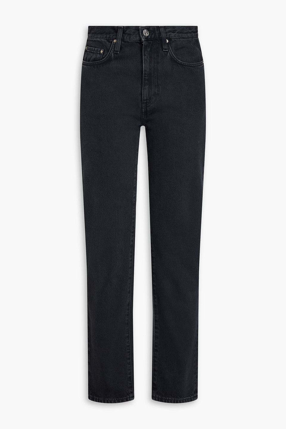 Totême High-rise Straight-leg Jeans In Black
