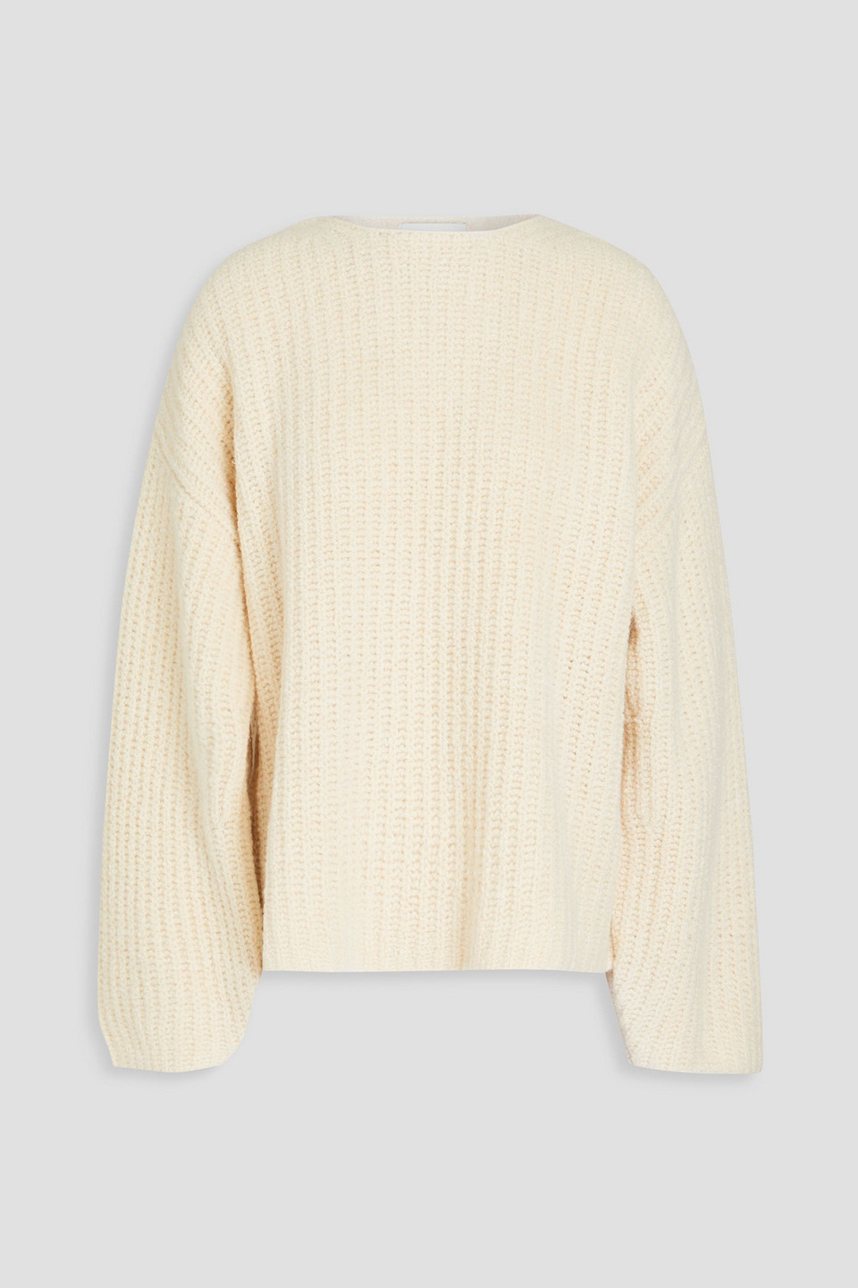 Loulou Studio Ribbed Bouclé-knit Wool-blend Sweater In Ecru
