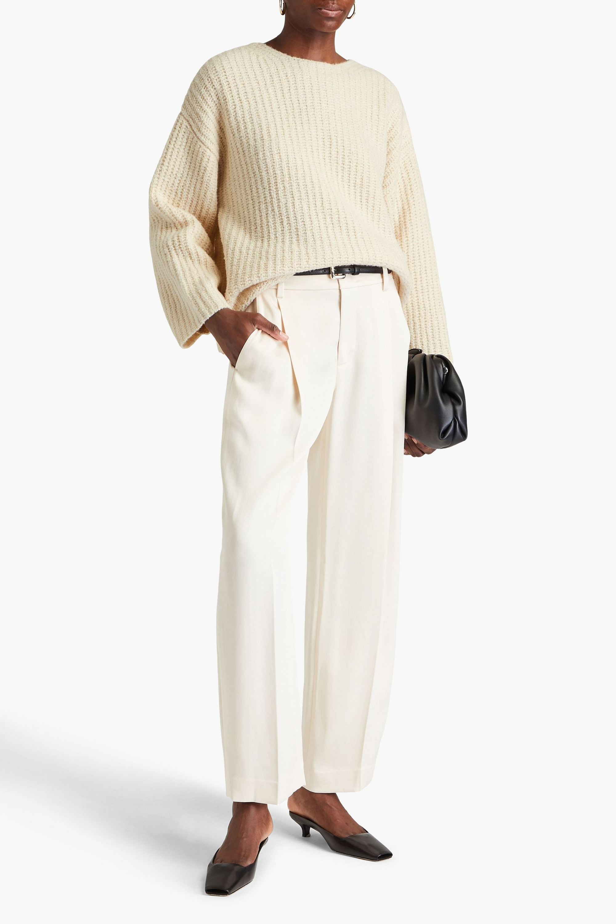 Loulou Studio Ribbed bouclé-knit wool-blend sweater