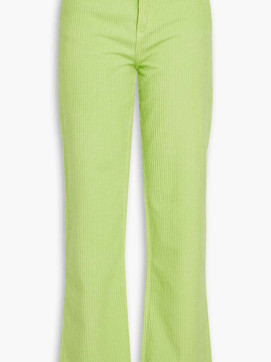 rose cotton corduroy straight-leg pants
