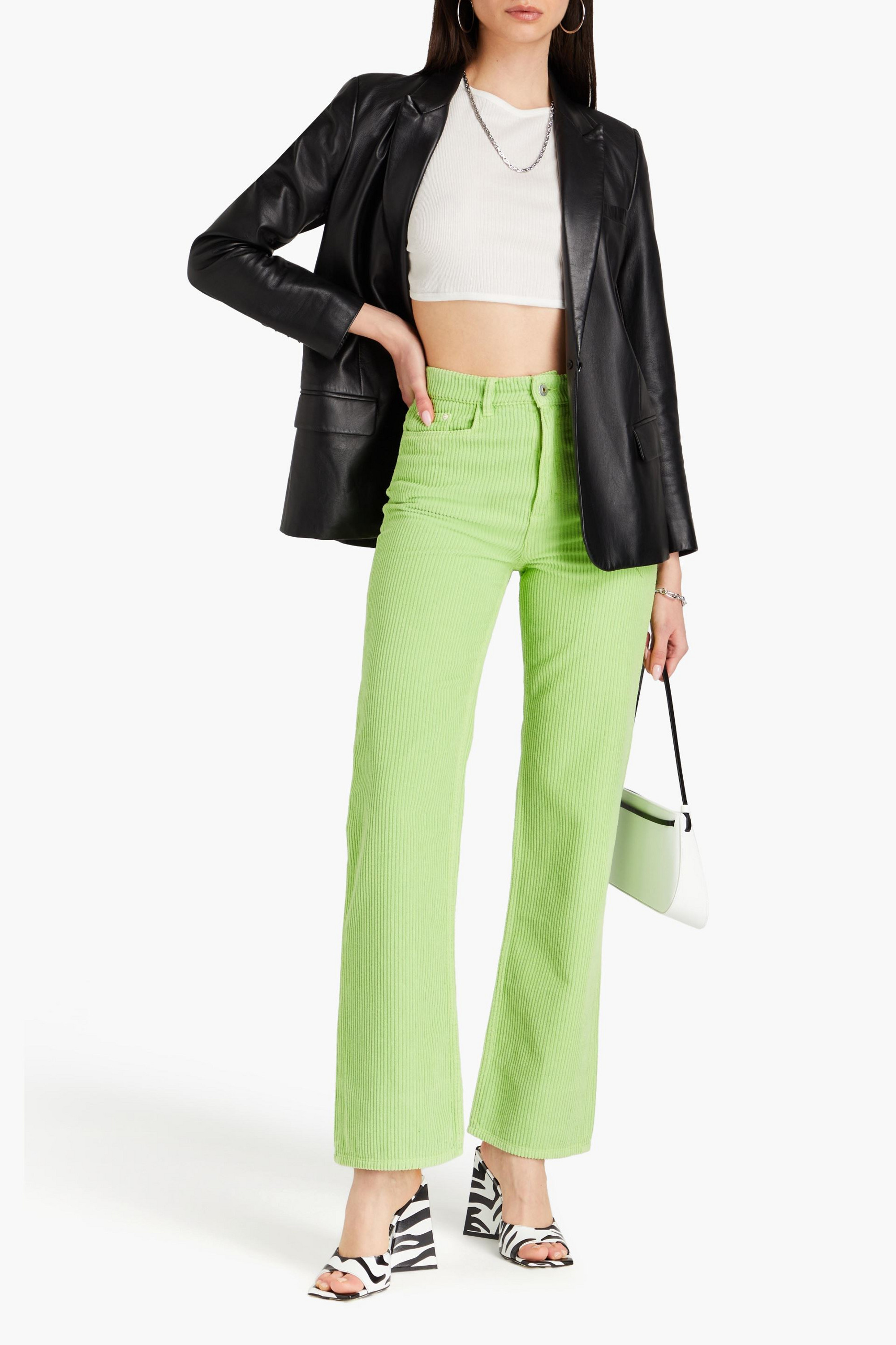 WANDLER Rose cotton corduroy straight-leg pants