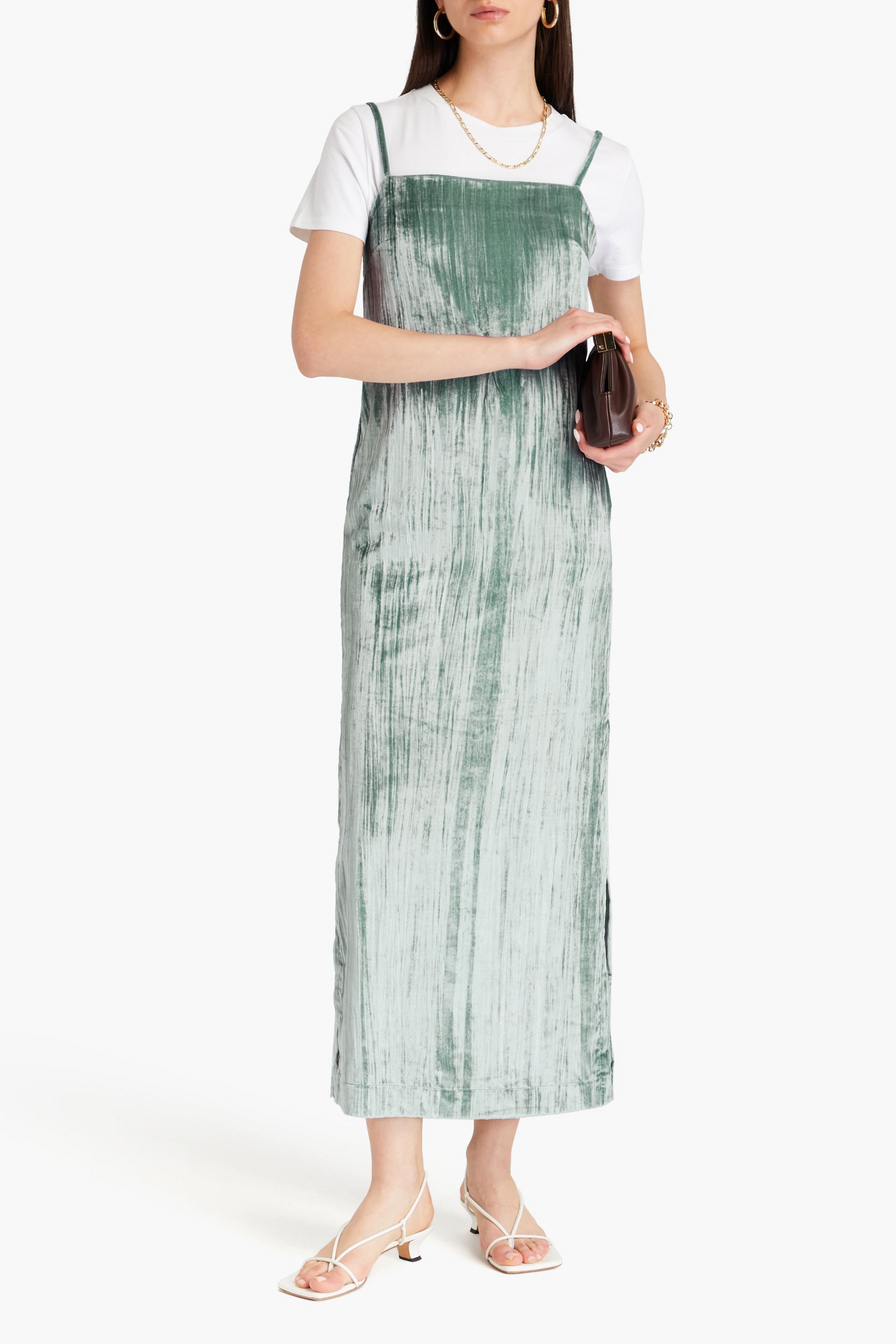 Loulou Studio Etinas crushed-velvet maxi dress