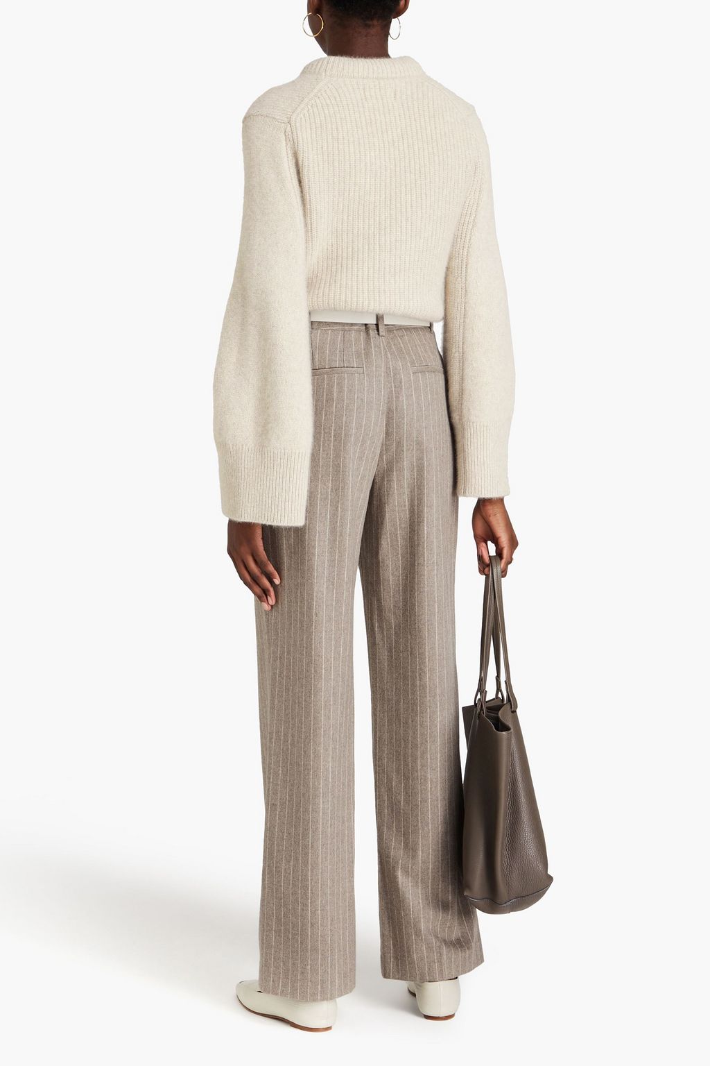 LOULOU STUDIO Melierter Pullover aus einer Wollmischung