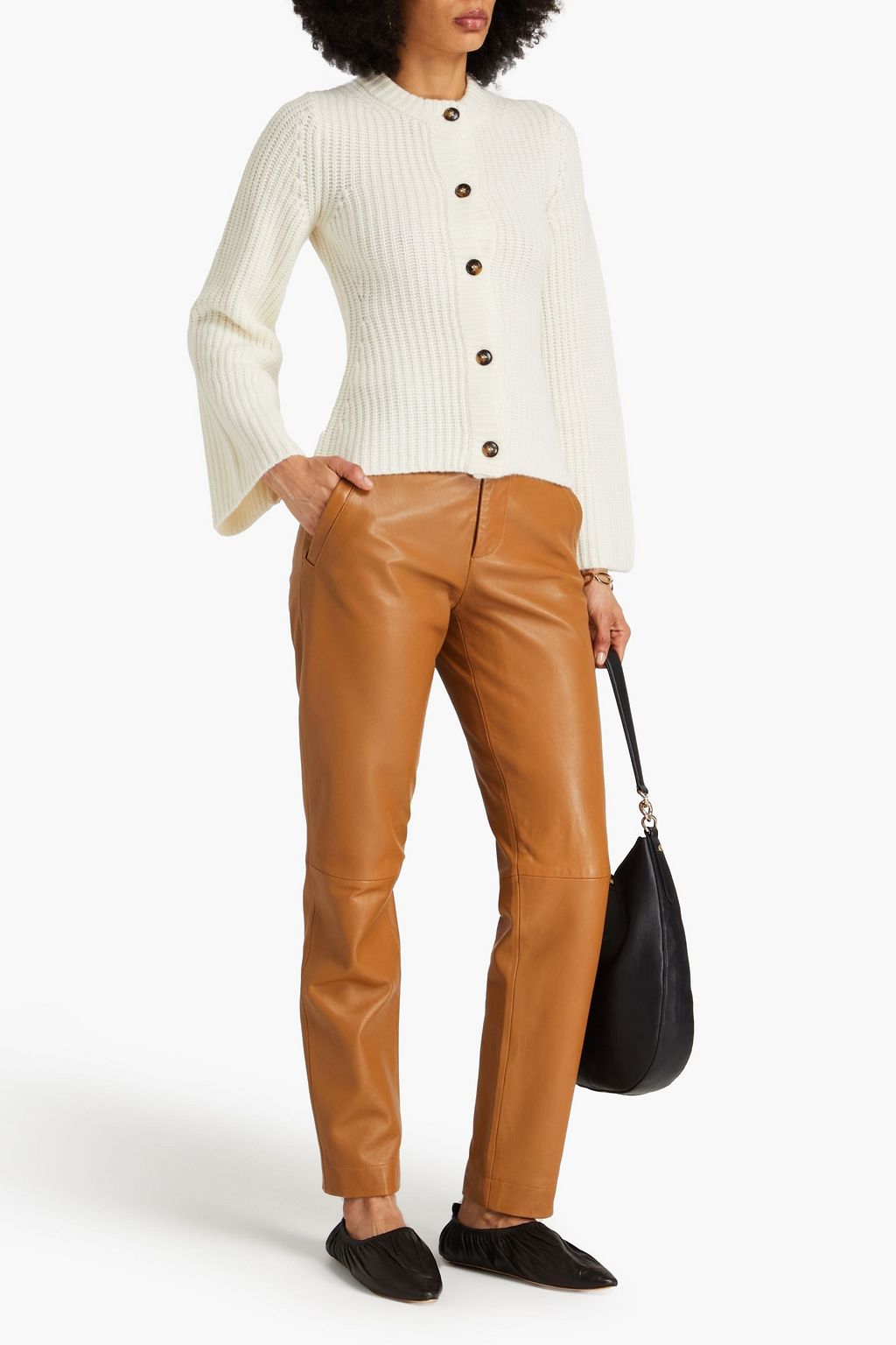 LOULOU STUDIO Rasa brushed cashmere cardigan