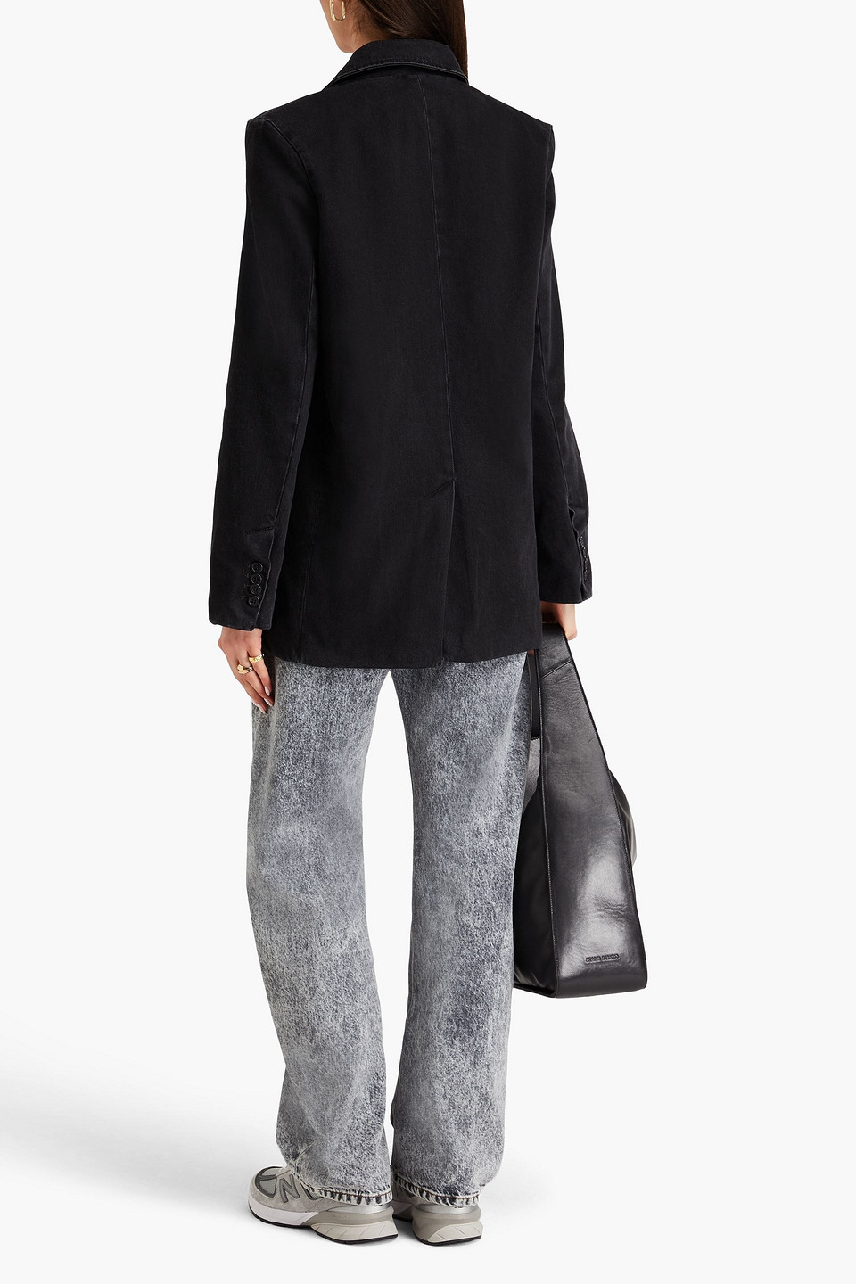 Loulou Studio Denim Blazer In Black