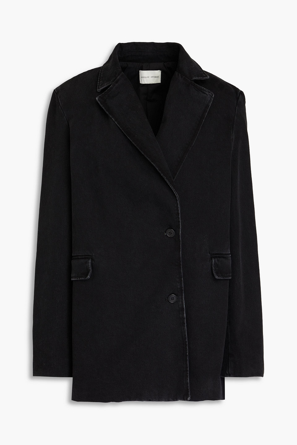 Loulou Studio Denim Blazer In Black
