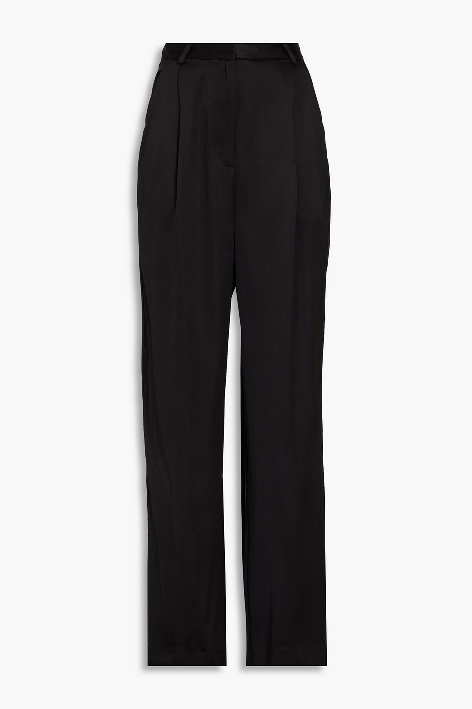 Loulou Studio Black Cotton Blend Idai Palazzo Pant In Black