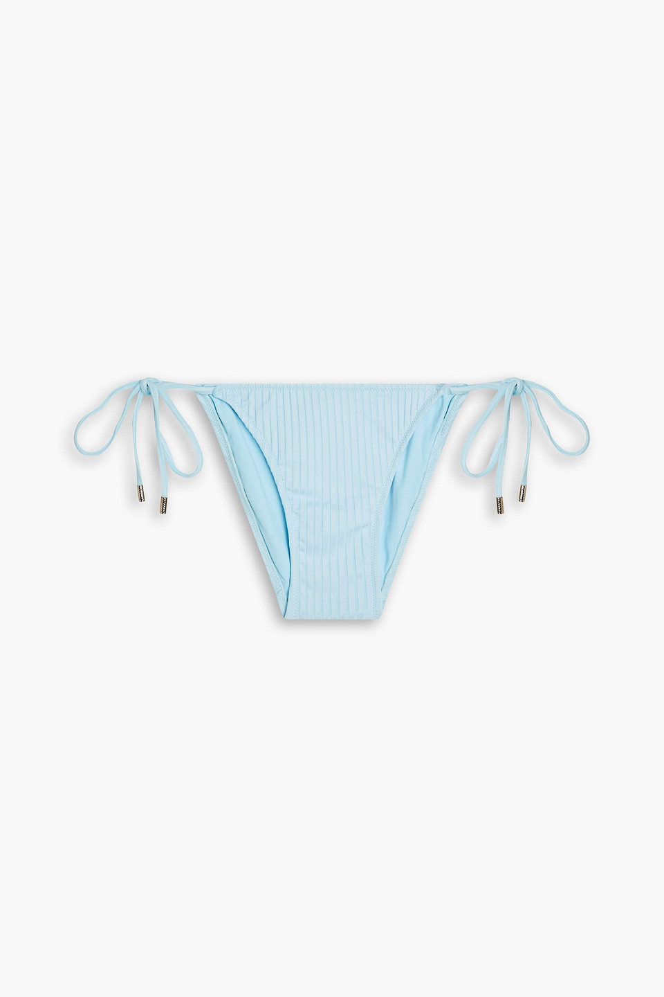Melissa Odabash Miami Ribbed Low-rise Bikini Briefs In Sky Blue