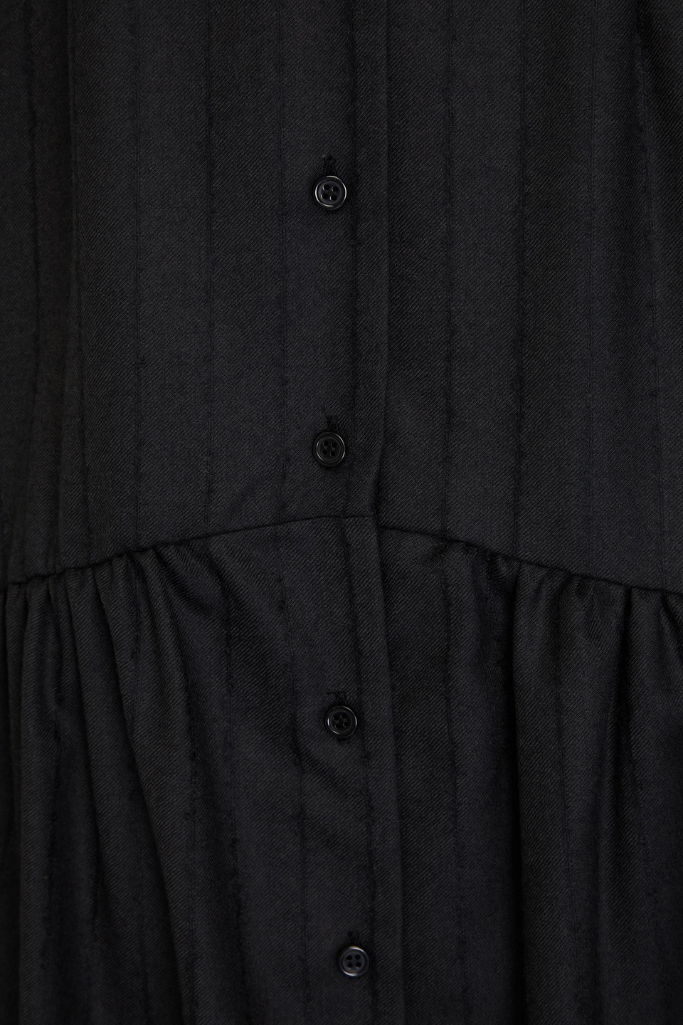 Loulou Studio Striped Wool-twill Maxi Dress In Black