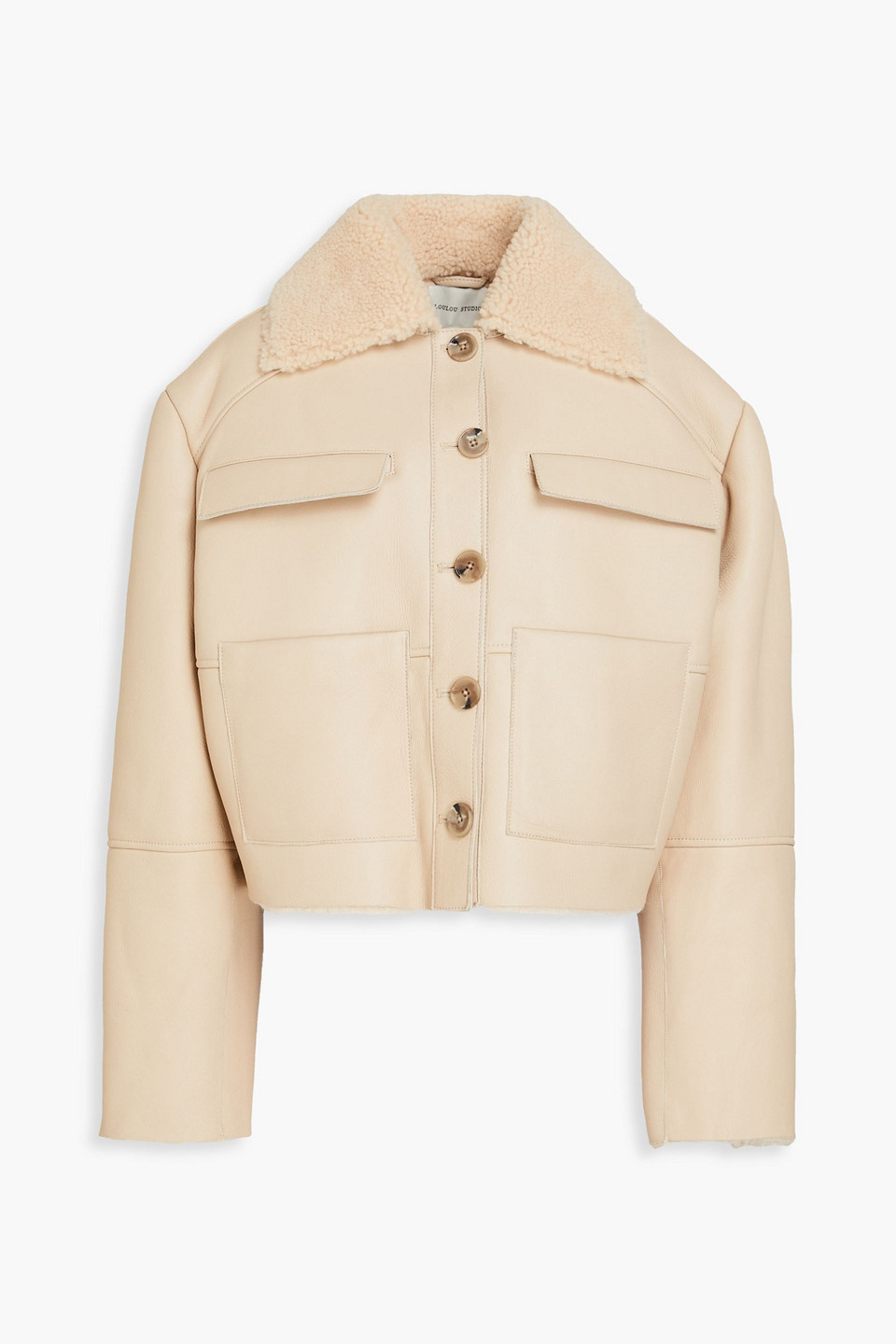 Loulou Studio Bugur Shearling Jacket In Beige