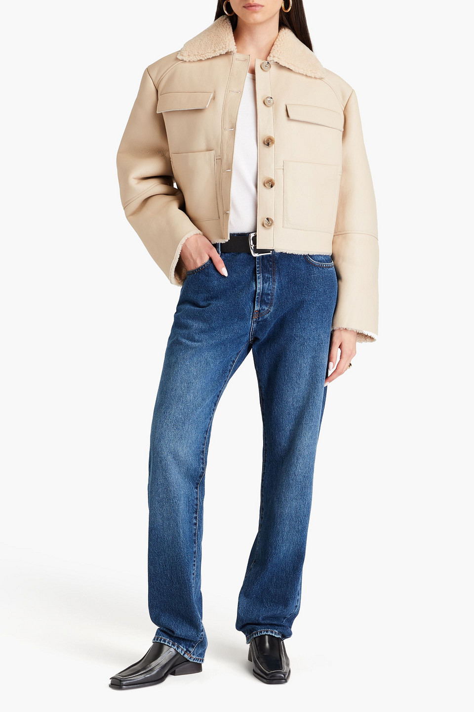 LOULOU STUDIO BUGUR OVERSIZED SHEARLING JACKET 