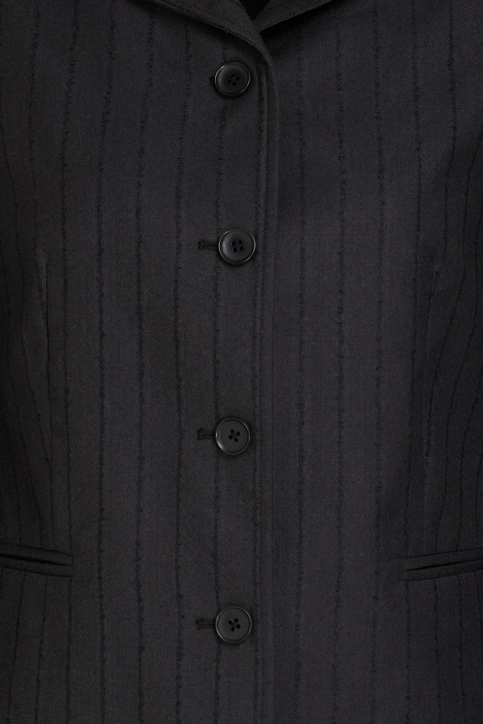 Loulou Studio Furo Pinstriped Wool-twill Blazer In Black