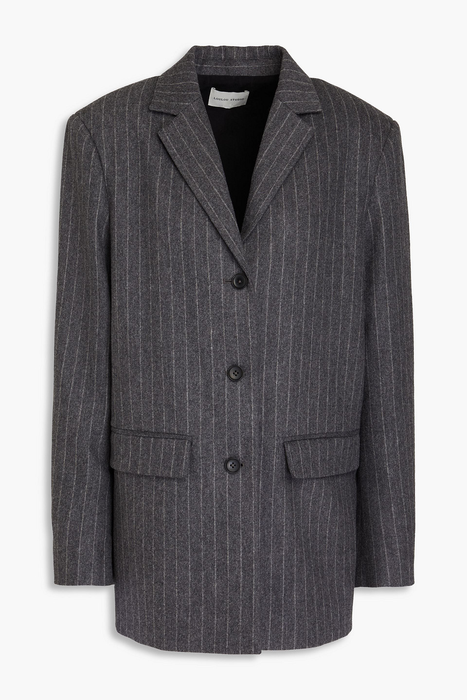Loulou Studio - Senja pinstriped wool-blend blazer - Gray - M