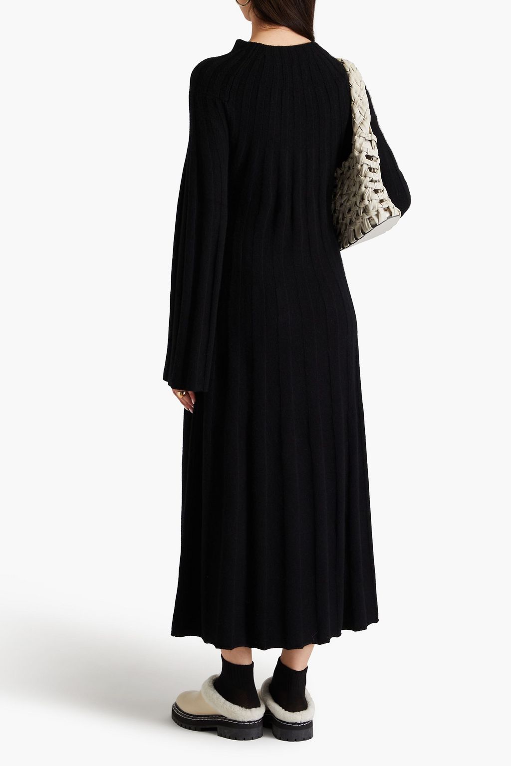 LOULOU STUDIO Ribbed cashmere midi dress