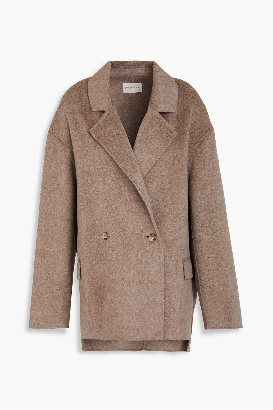 Loulou Studio Lina Oversized Brushed Wool And Cashmere-blend Felt Blazer In Taupe