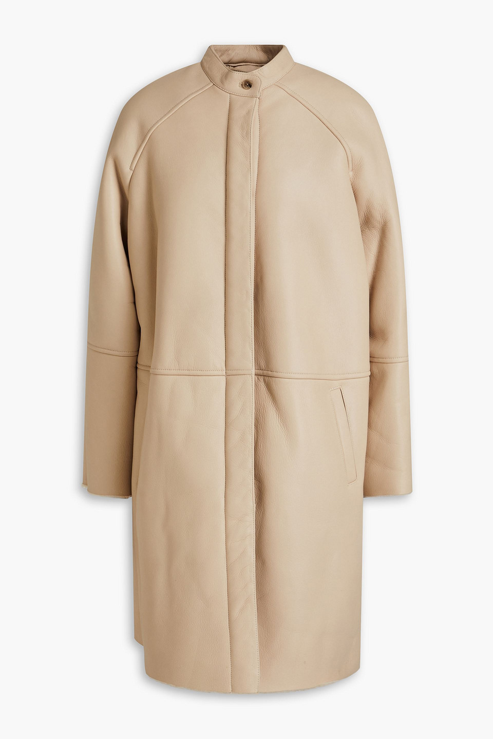 Loulou Studio Alabat Shearling Coat In Beige