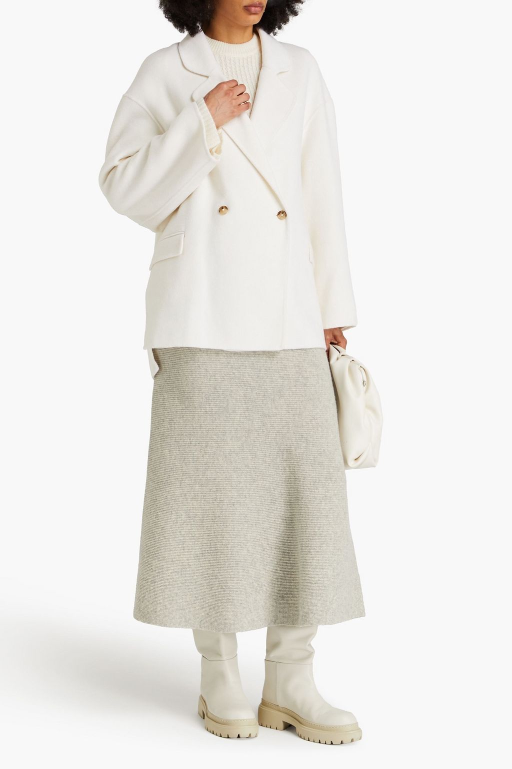 LOULOU STUDIO Lina double-breasted wool and cashmere-blend felt jacket